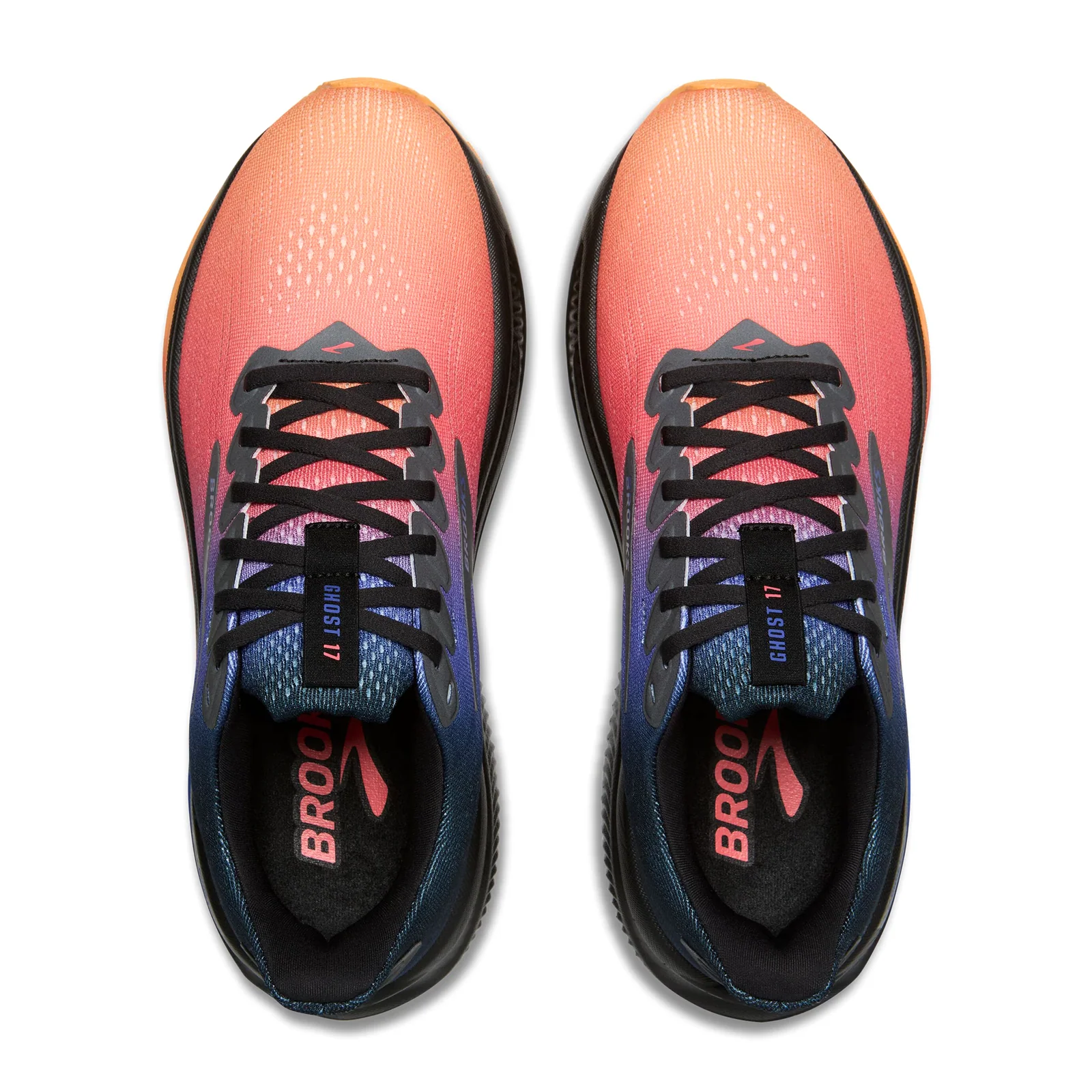 Brooks Ghost 17 Running Shoe (Women) - Night/Blue/Papaya - Image 5