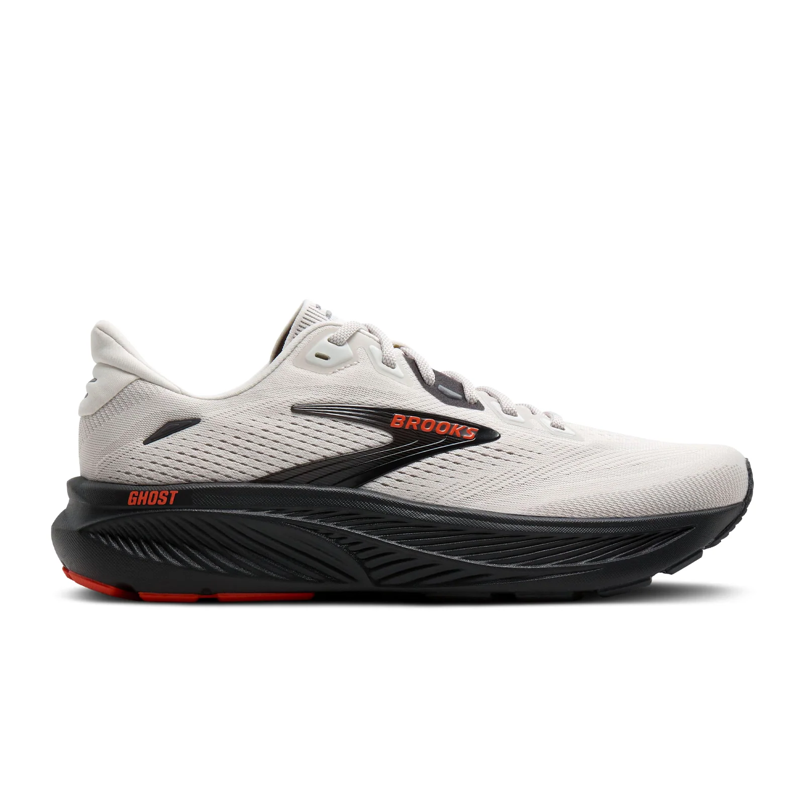Brooks Ghost 18 Running Shoe (Men) - Coconut/Pearl/Tigerlily