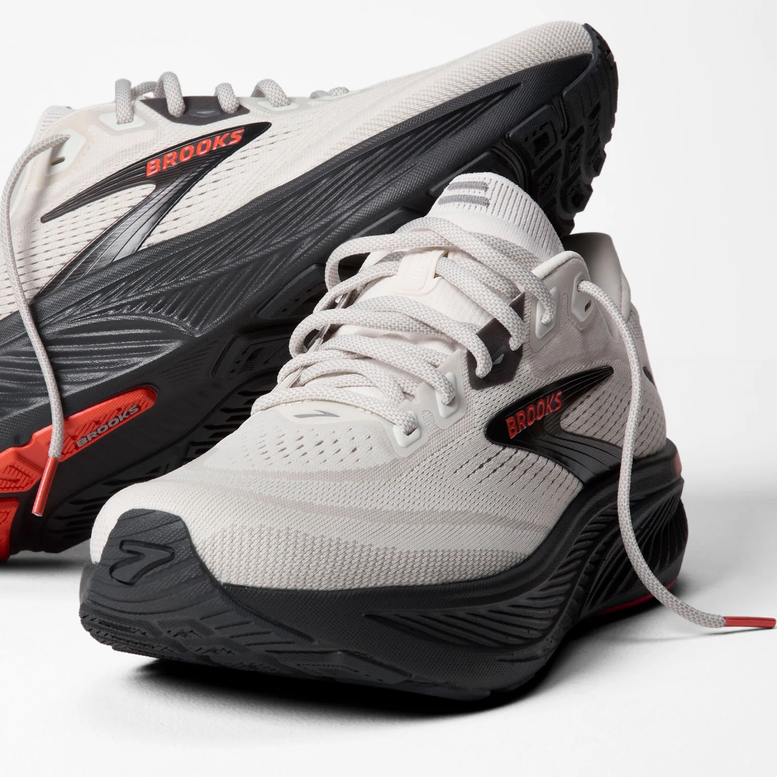 Brooks Ghost 18 Running Shoe (Men) - Coconut/Pearl/Tigerlily - Image 7