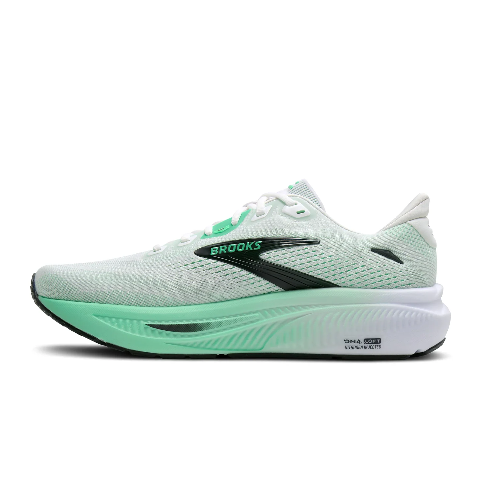 Brooks Ghost 18 Running Shoe (Men) - White/Spring Bud/Spruce - Image 2