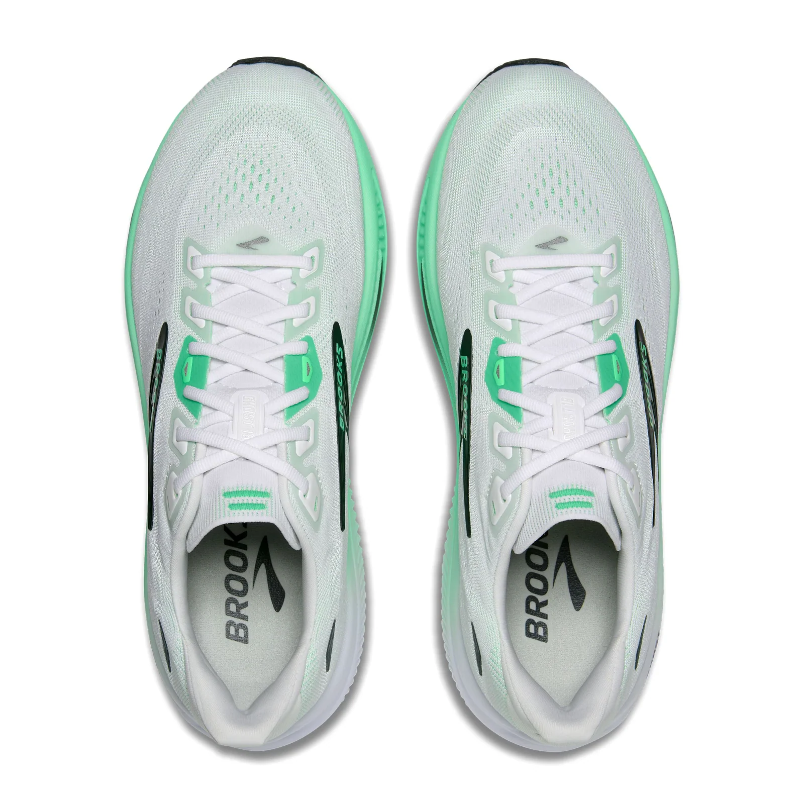 Brooks Ghost 18 Running Shoe (Men) - White/Spring Bud/Spruce - Image 5