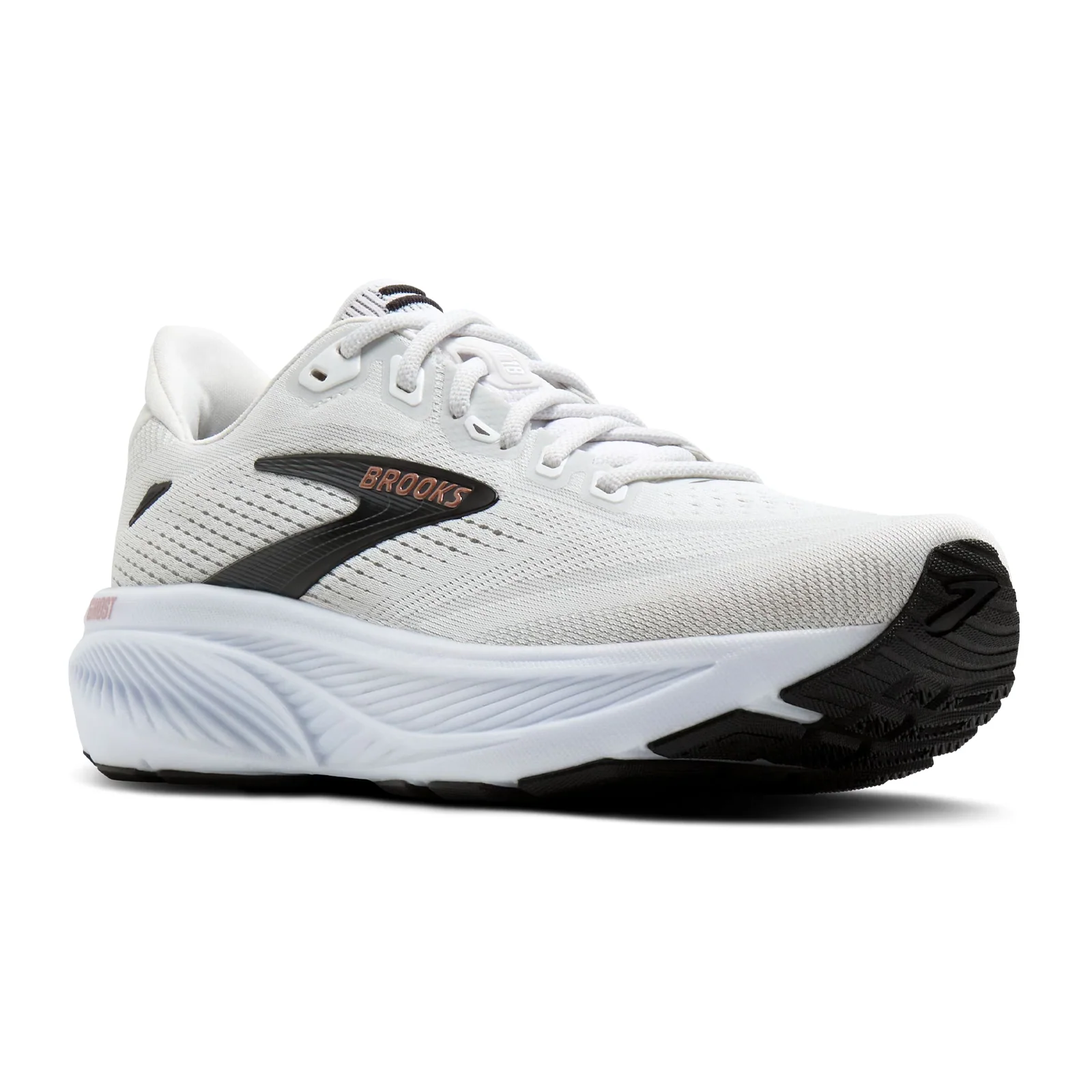 Brooks Ghost 18 Running Shoe (Women) - White/Black/Rose Gold - Image 3