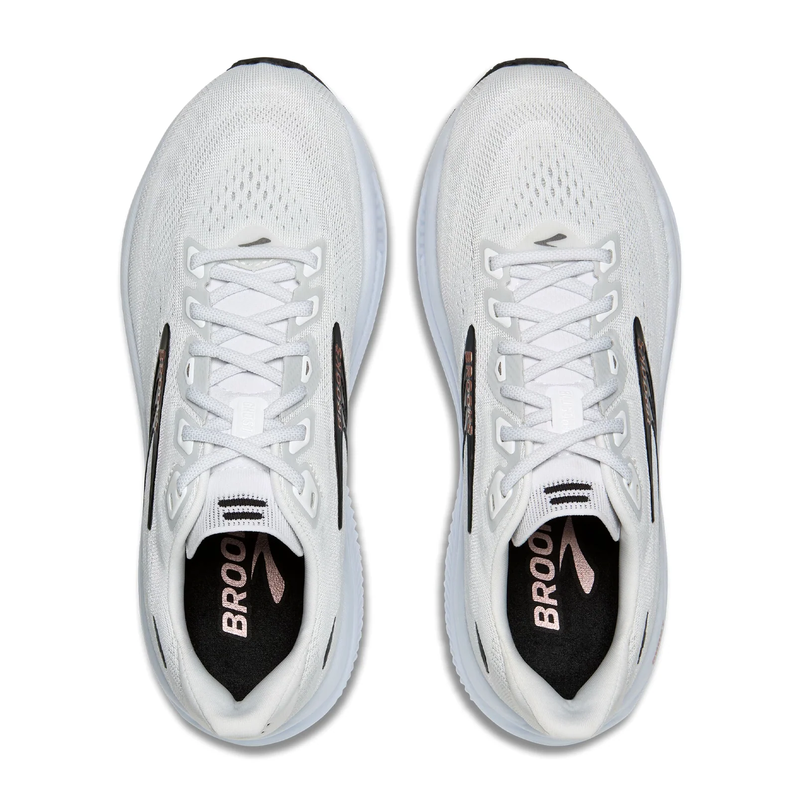 Brooks Ghost 18 Running Shoe (Women) - White/Black/Rose Gold - Image 5
