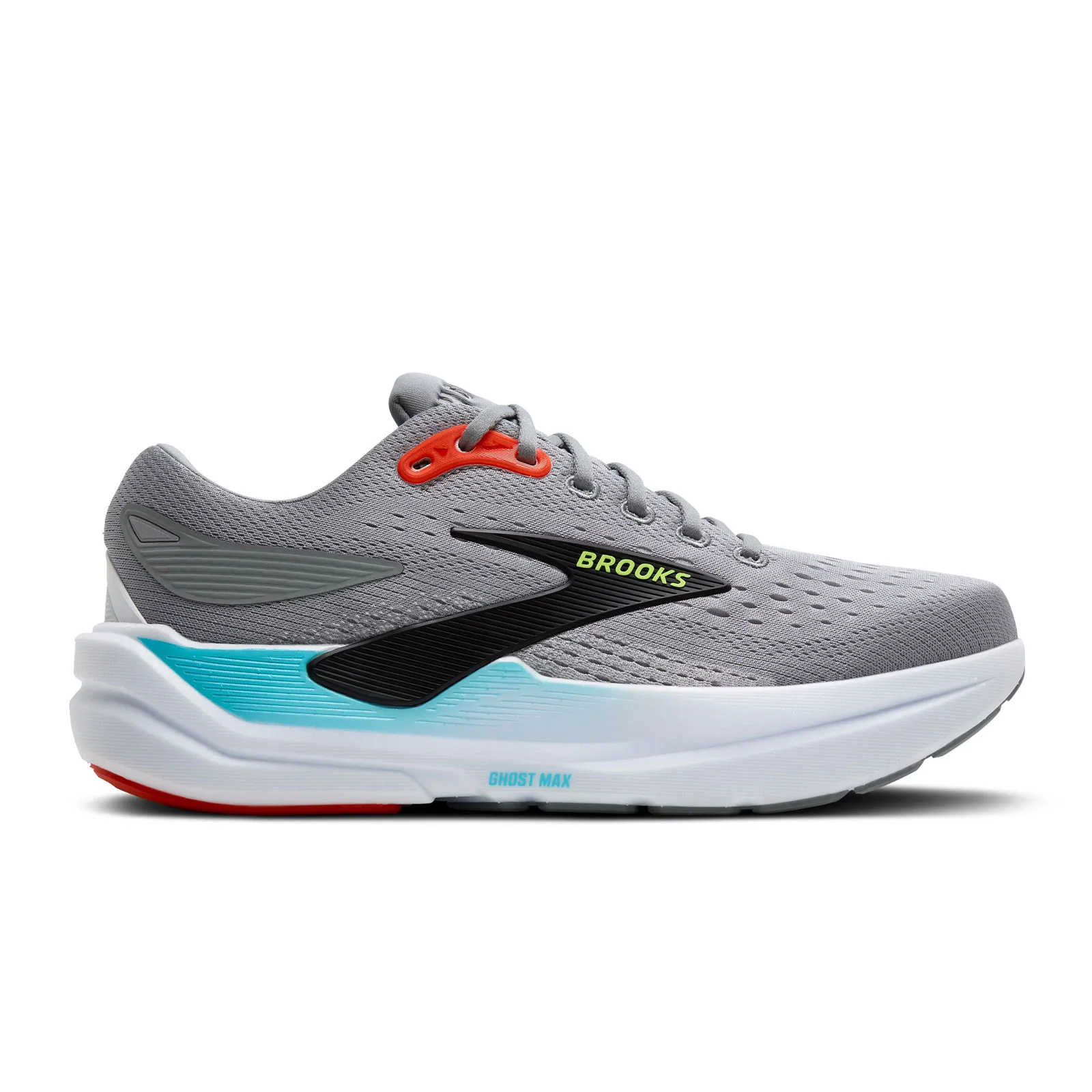 Brooks Ghost Max 3 Running Shoe (Men) - Primer Grey/Antarctica/Red
