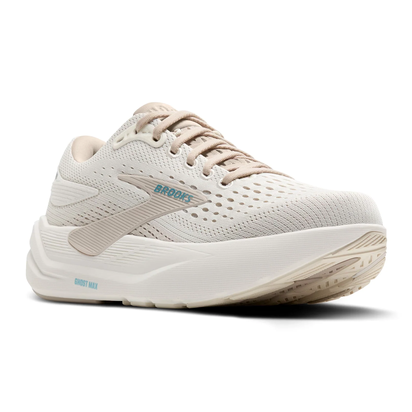 Brooks Ghost Max 3 Running Shoe (Women) - Coconut/Chateau Grey/Blue - Image 3