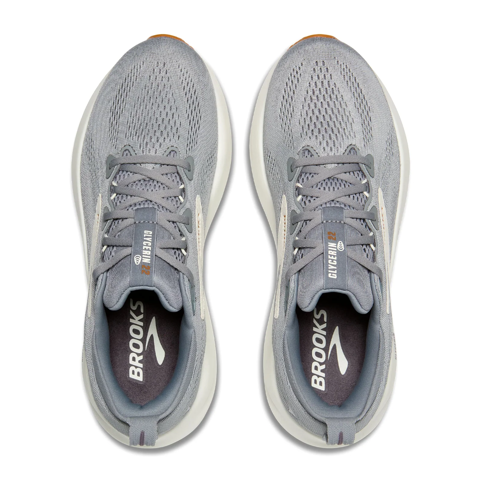 Brooks Glycerin 22 Running Shoe (Men) - Primer Gray/Gray/Honey Ginger - Image 5