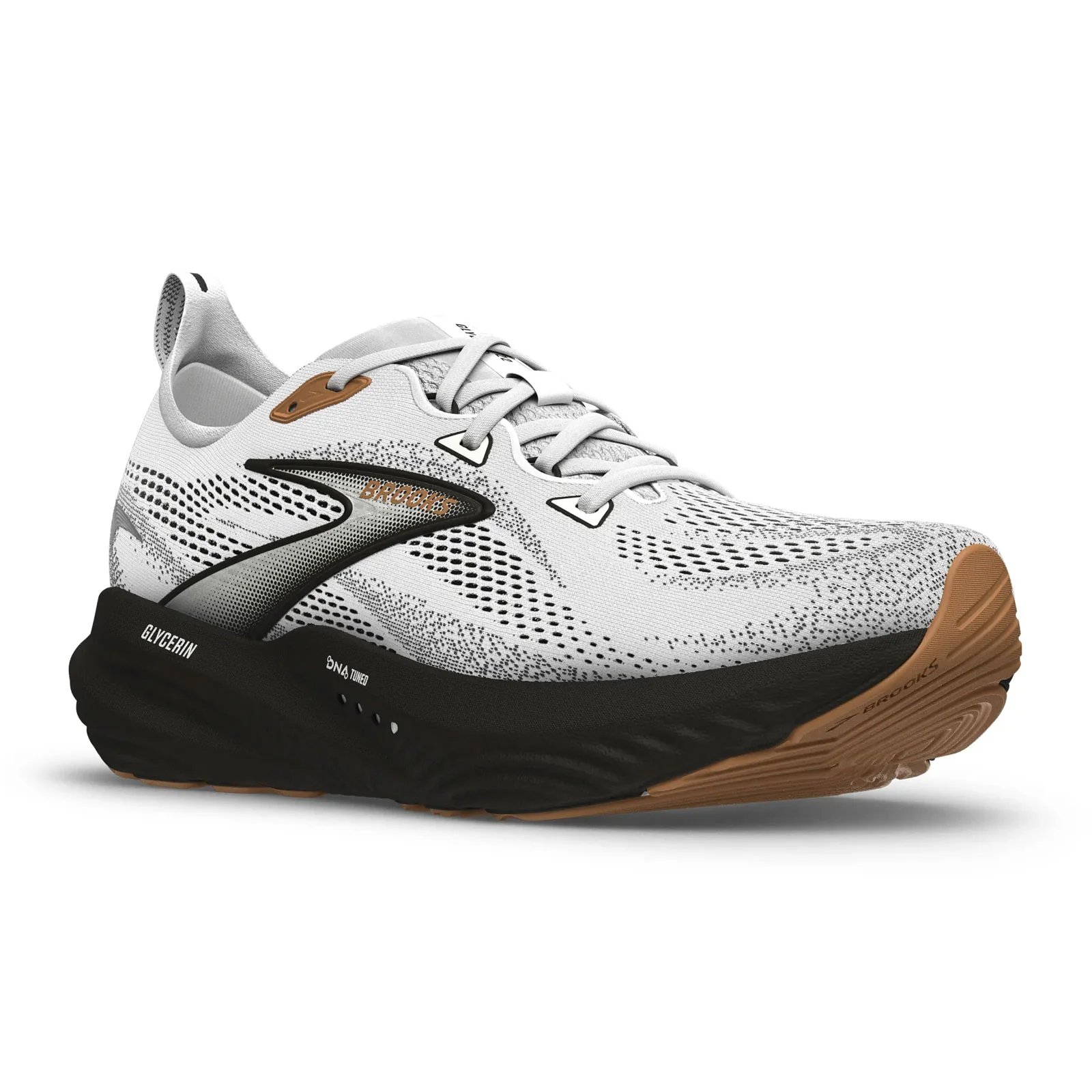 Brooks Glycerin 22 Running Shoe (Men) - White/Grey/Black - Image 3