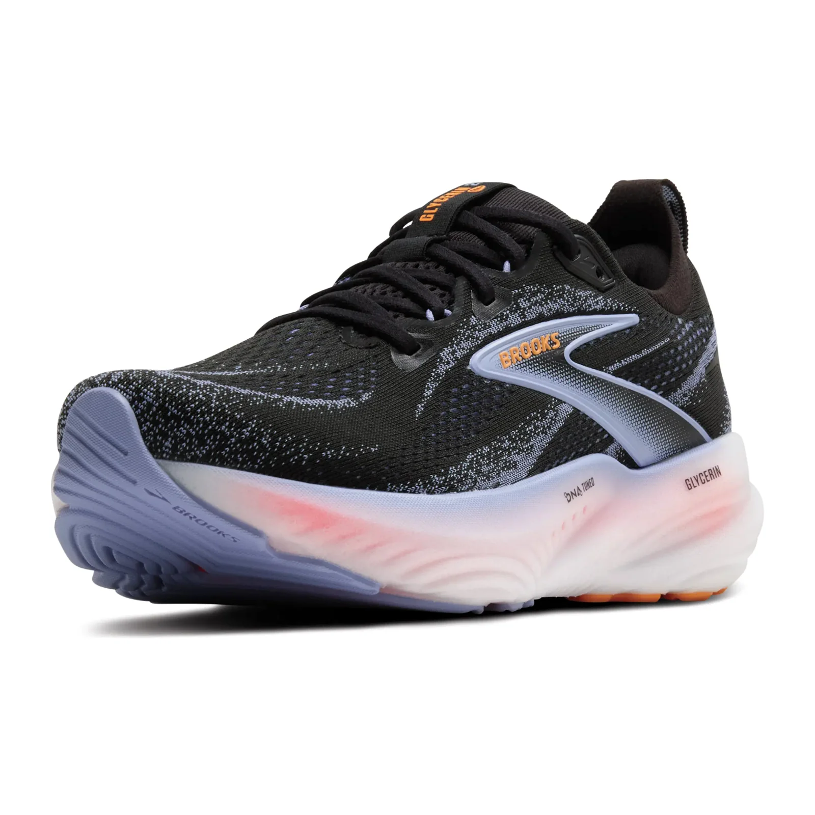 Brooks Glycerin 22 Running Shoe (Women) - Black/Blue Heron/Orange - Image 3