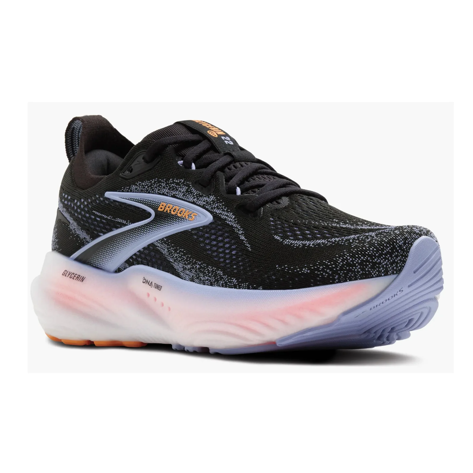 Brooks Glycerin 22 Running Shoe (Women) - Black/Blue Heron/Orange - Image 4