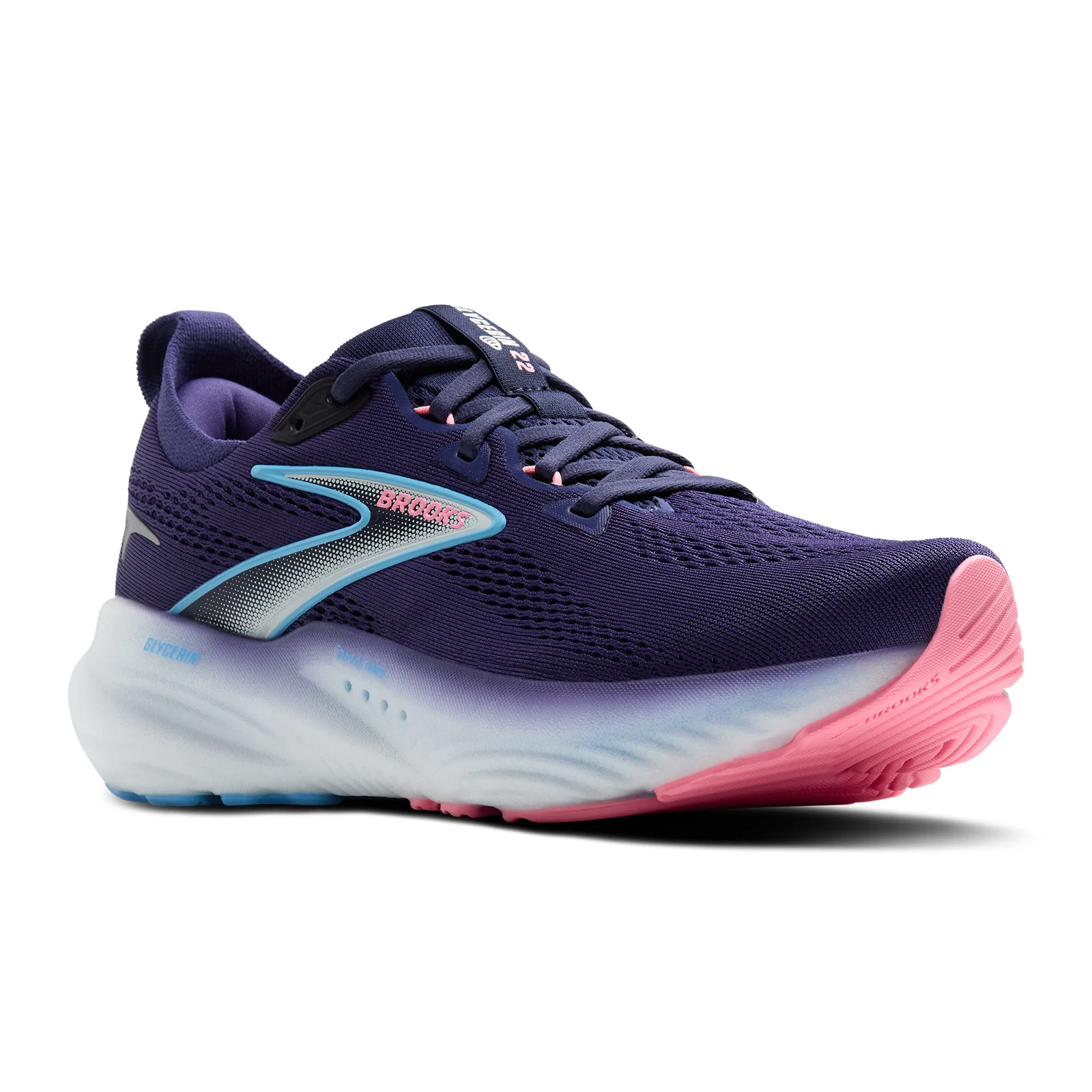 Brooks Glycerin 22 Running Shoe (Women) - Blue Ribbon/Peacoat/Dianthus - Image 3