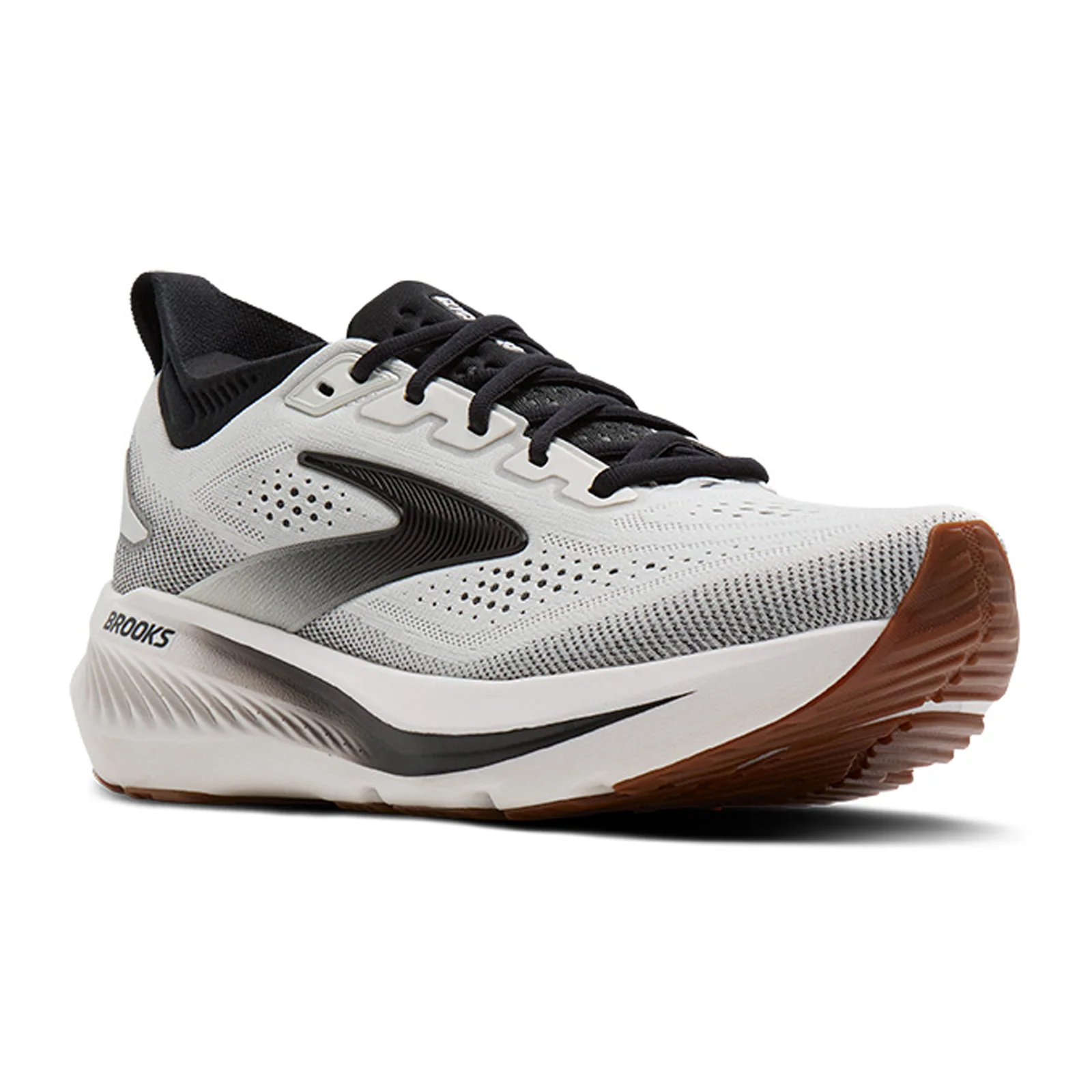 Brooks Glycerin 23 Running Shoe (Men) - White/Black/Biscuit - Image 3