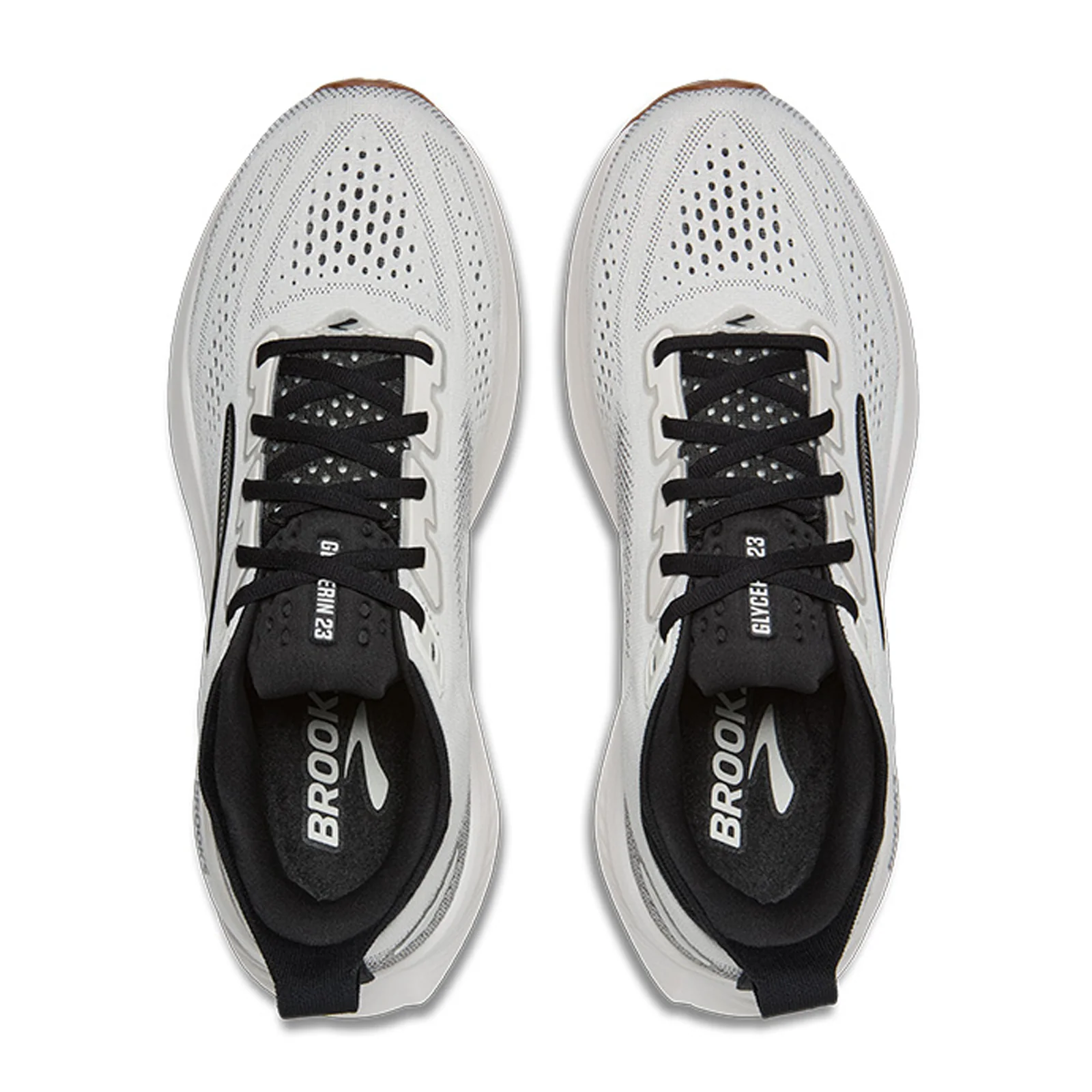Brooks Glycerin 23 Running Shoe (Men) - White/Black/Biscuit - Image 4