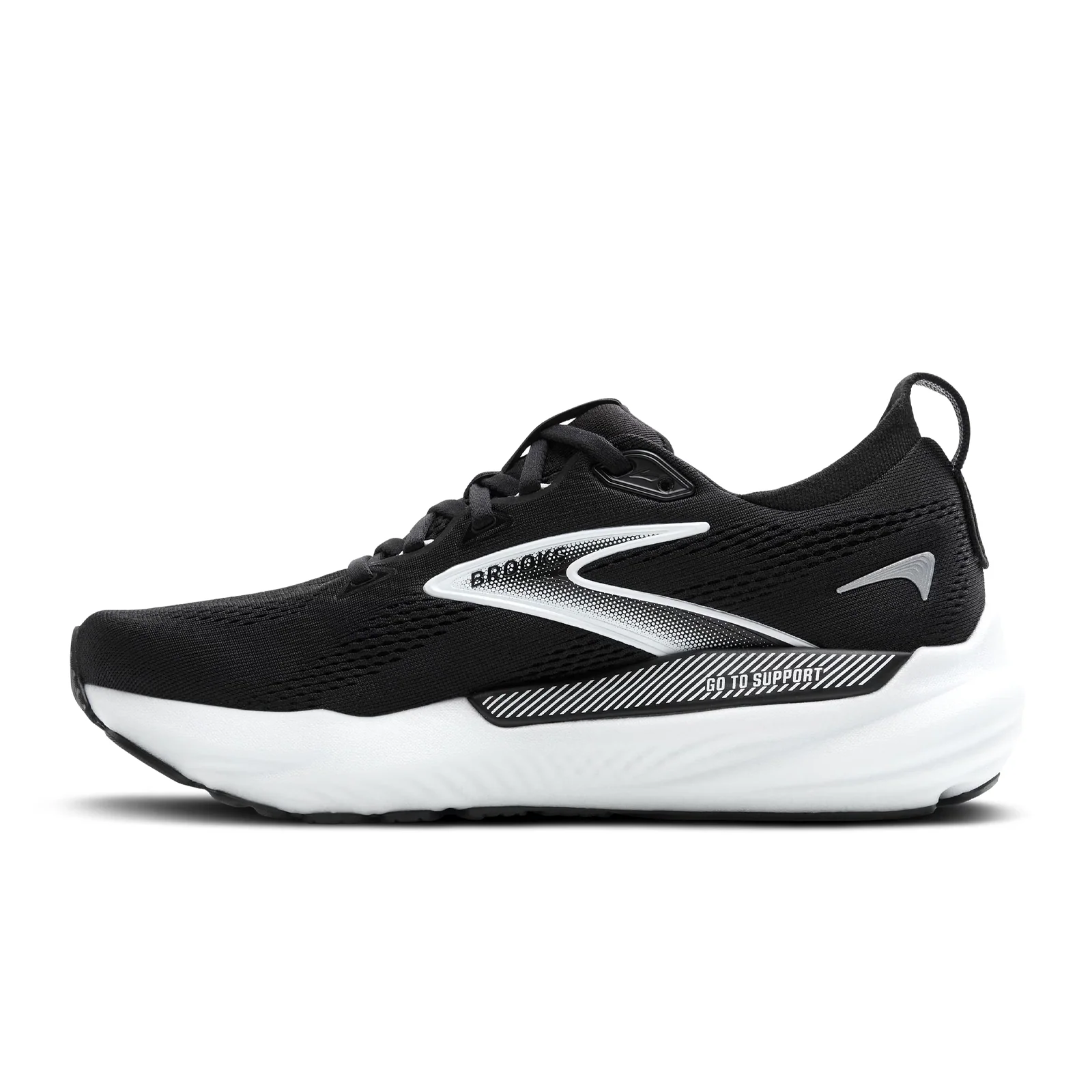 Brooks Glycerin GTS 22 Running Shoe (Men) - Black/Grey/White - Image 2