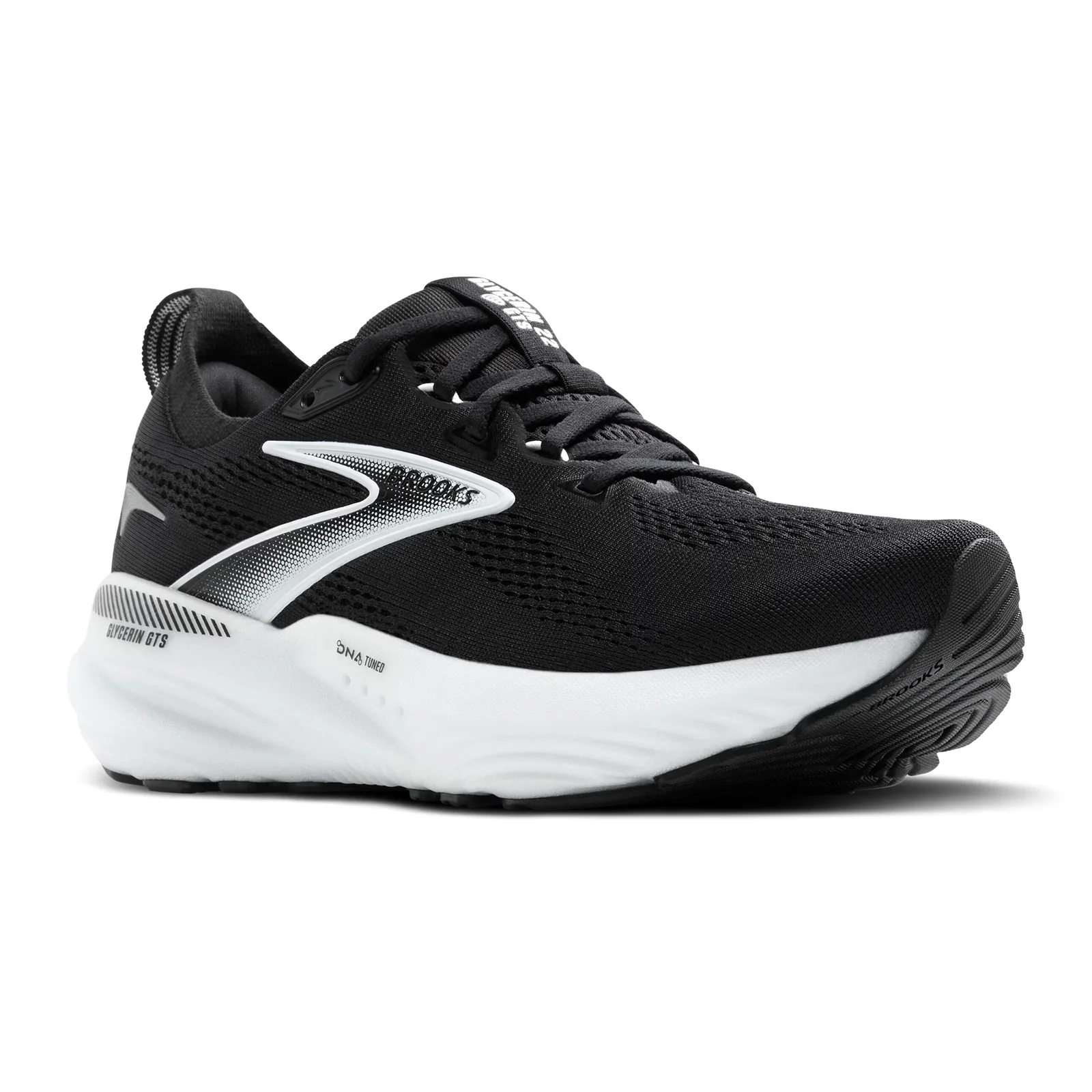 Brooks Glycerin GTS 22 Running Shoe (Men) - Black/Grey/White - Image 3