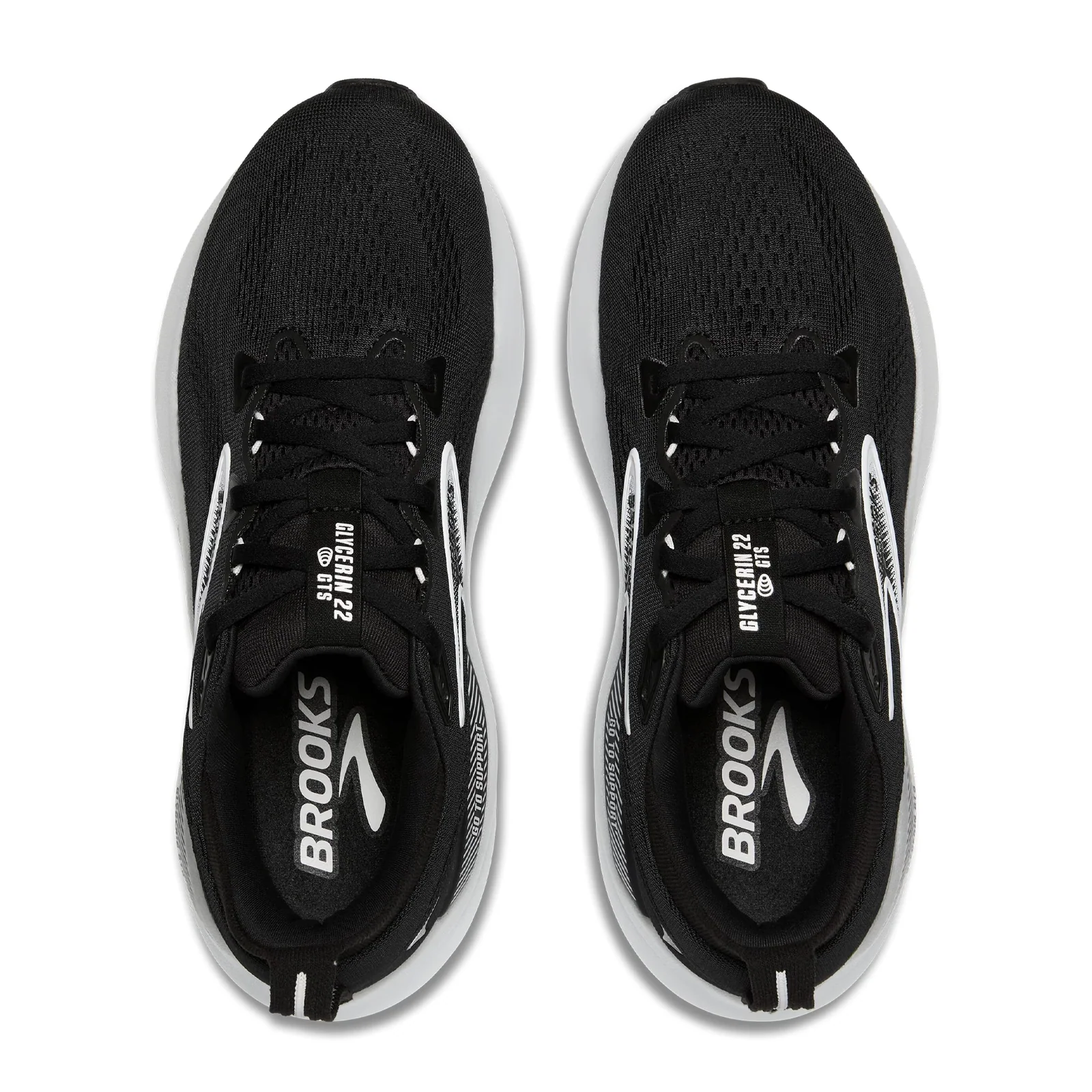 Brooks Glycerin GTS 22 Running Shoe (Men) - Black/Grey/White - Image 5
