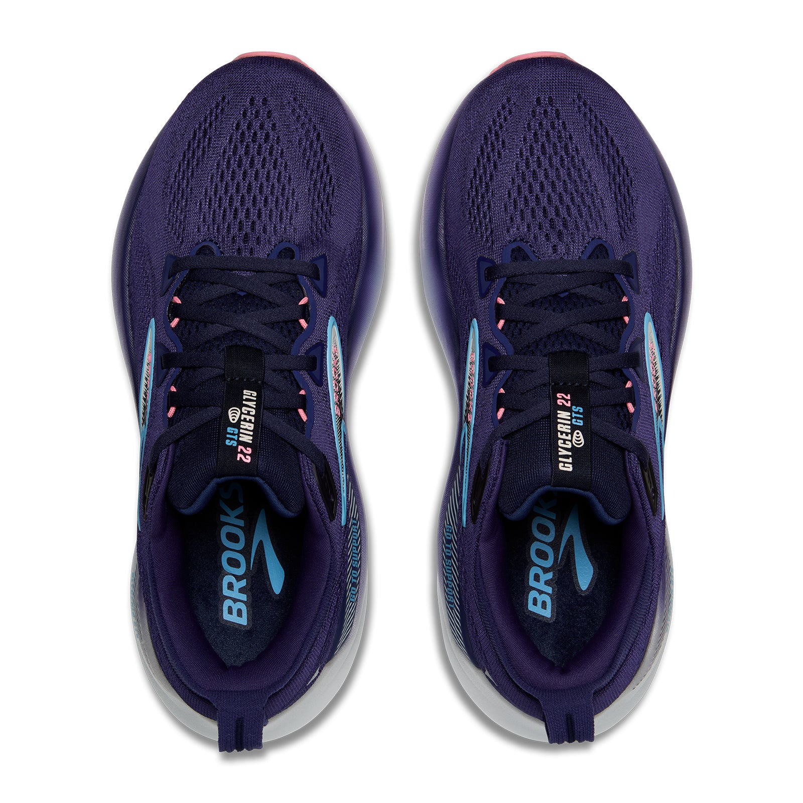 Brooks Glycerin GTS 22 Running Shoe (Women) - Blue Ribbon/Peacoat/Dianthus - Image 5