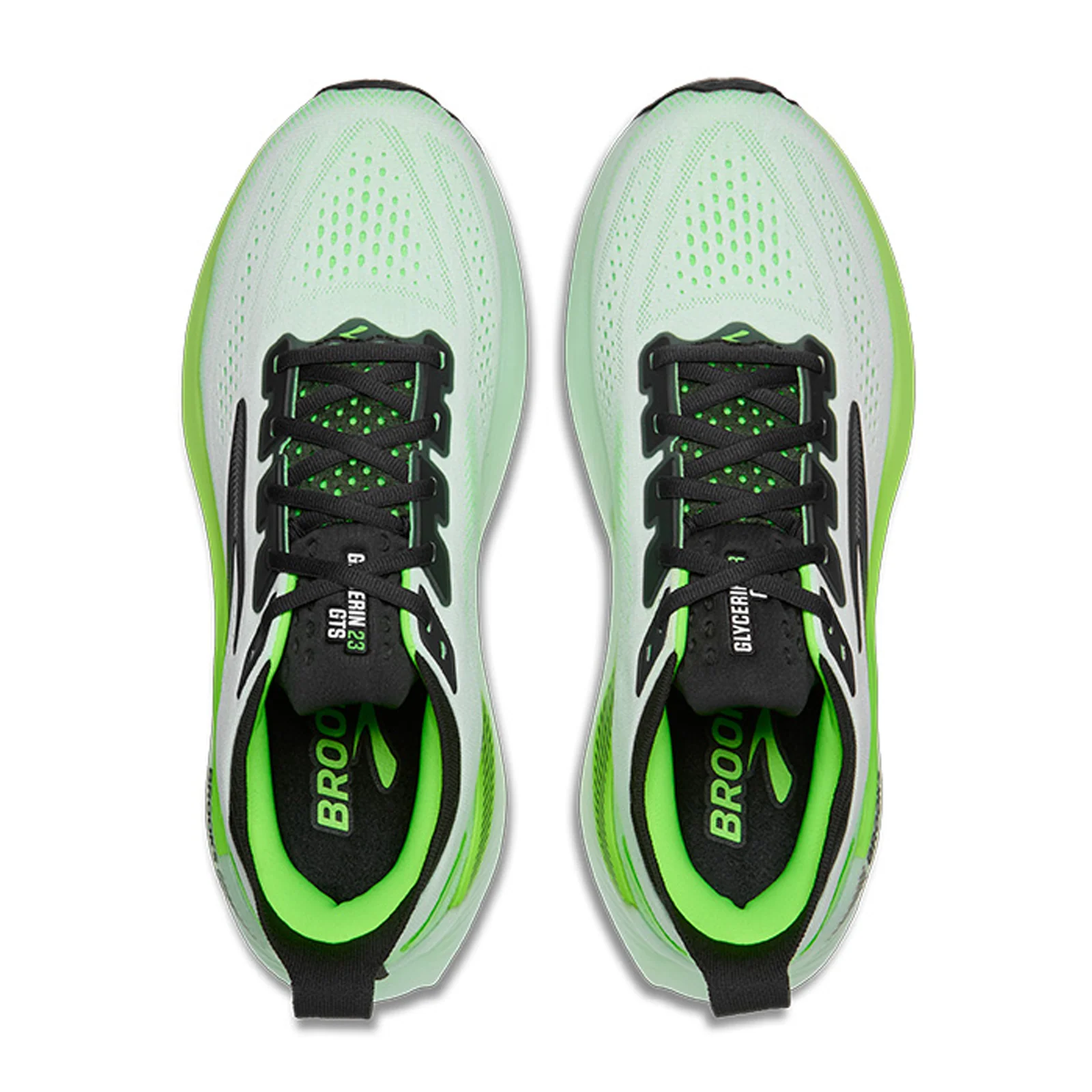 Brooks Glycerin GTS 23 Running Shoe (Men) - White/Phantom/Green Gecko - Image 5