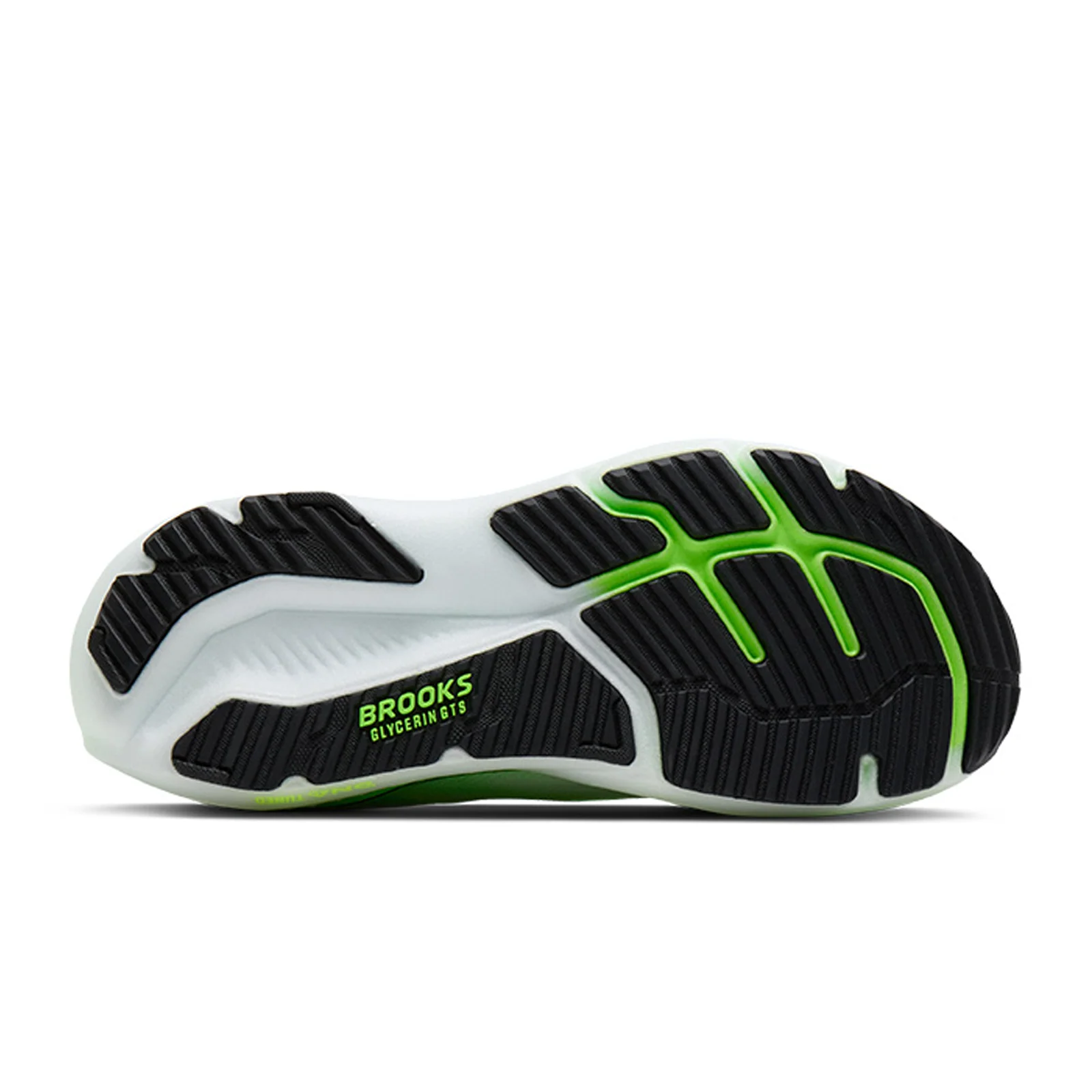 Brooks Glycerin GTS 23 Running Shoe (Men) - White/Phantom/Green Gecko - Image 6