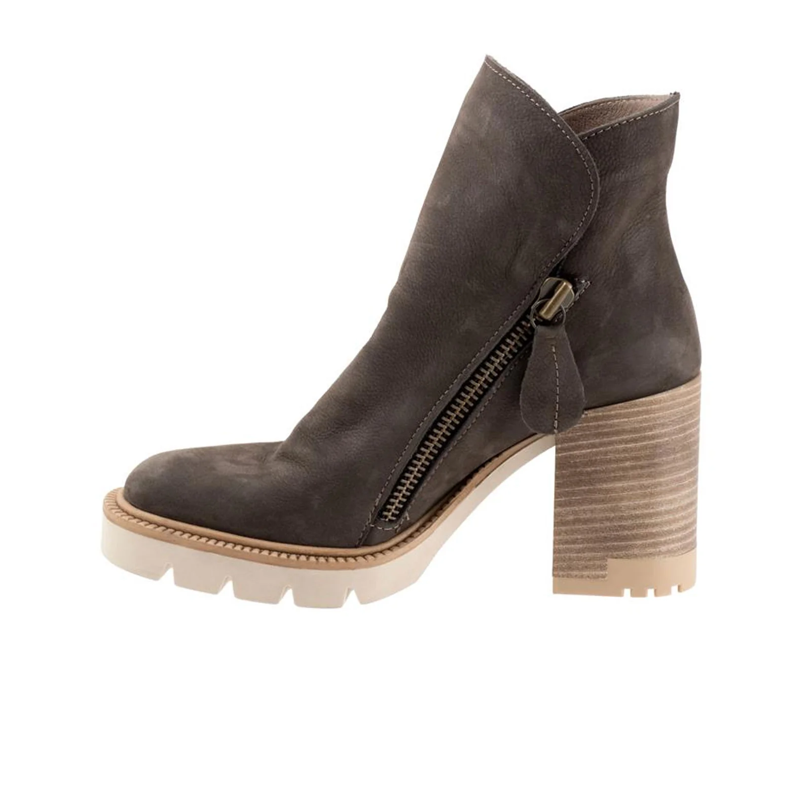 Bueno Elliott Heeled Mid Boot (Women) - Stone Nubuck - Image 2