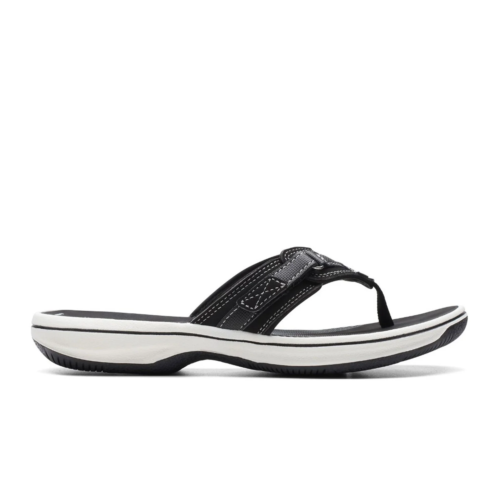 Clarks Breeze Sea Sandal (Women) - Black Synthetic