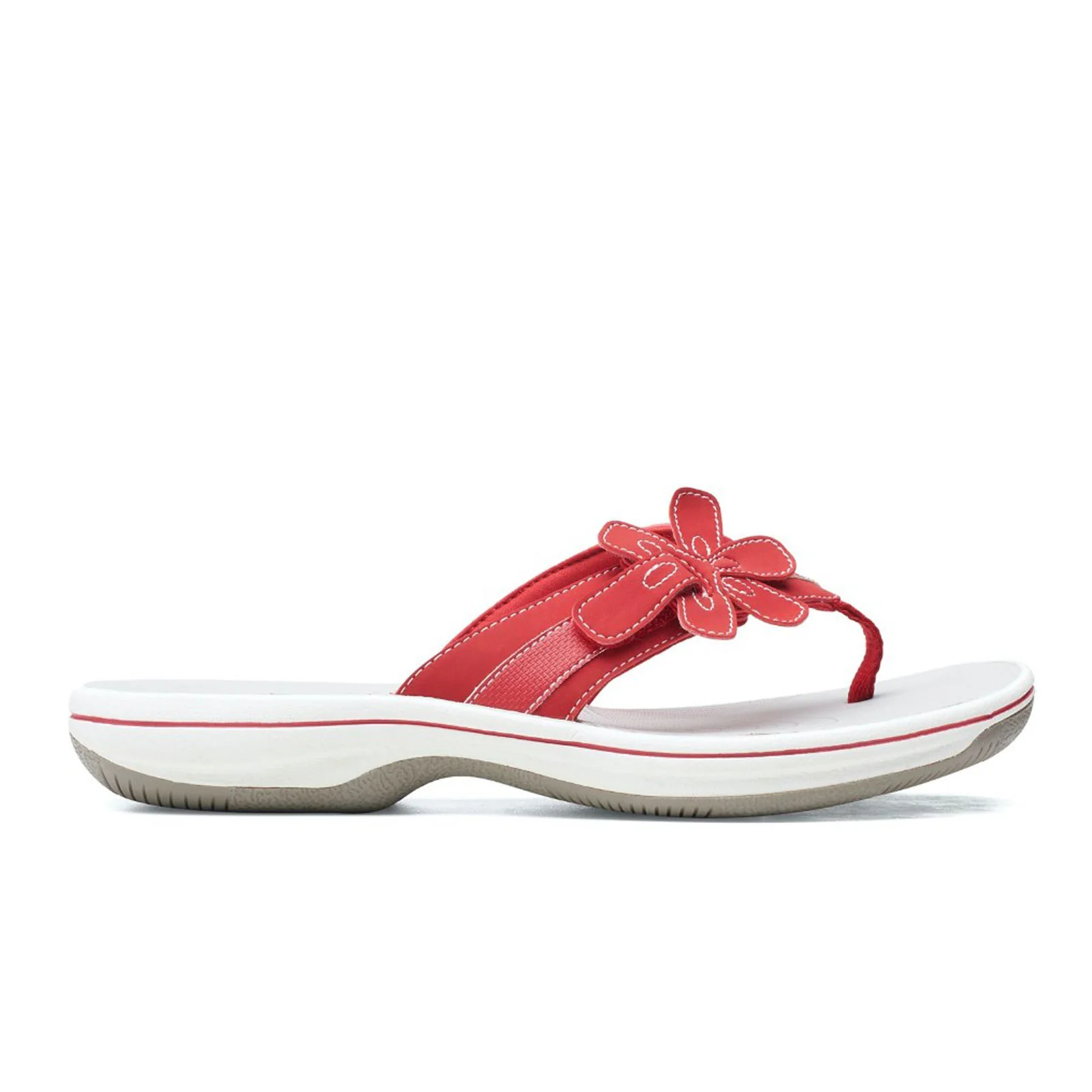 Clarks Brinkley Flora H Sandal (Women) - Red Synthetic