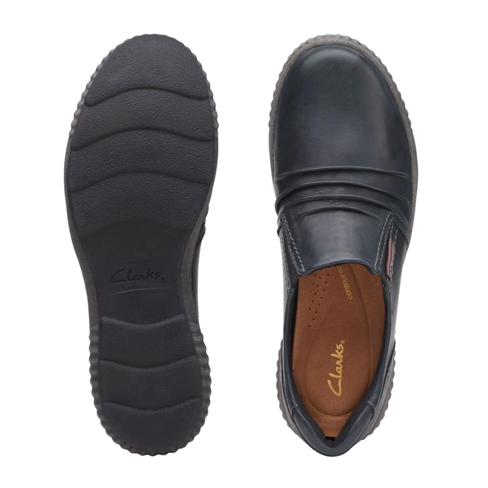 Clarks Magnolia Faye Slip On (Women) - Black Leather - Image 3
