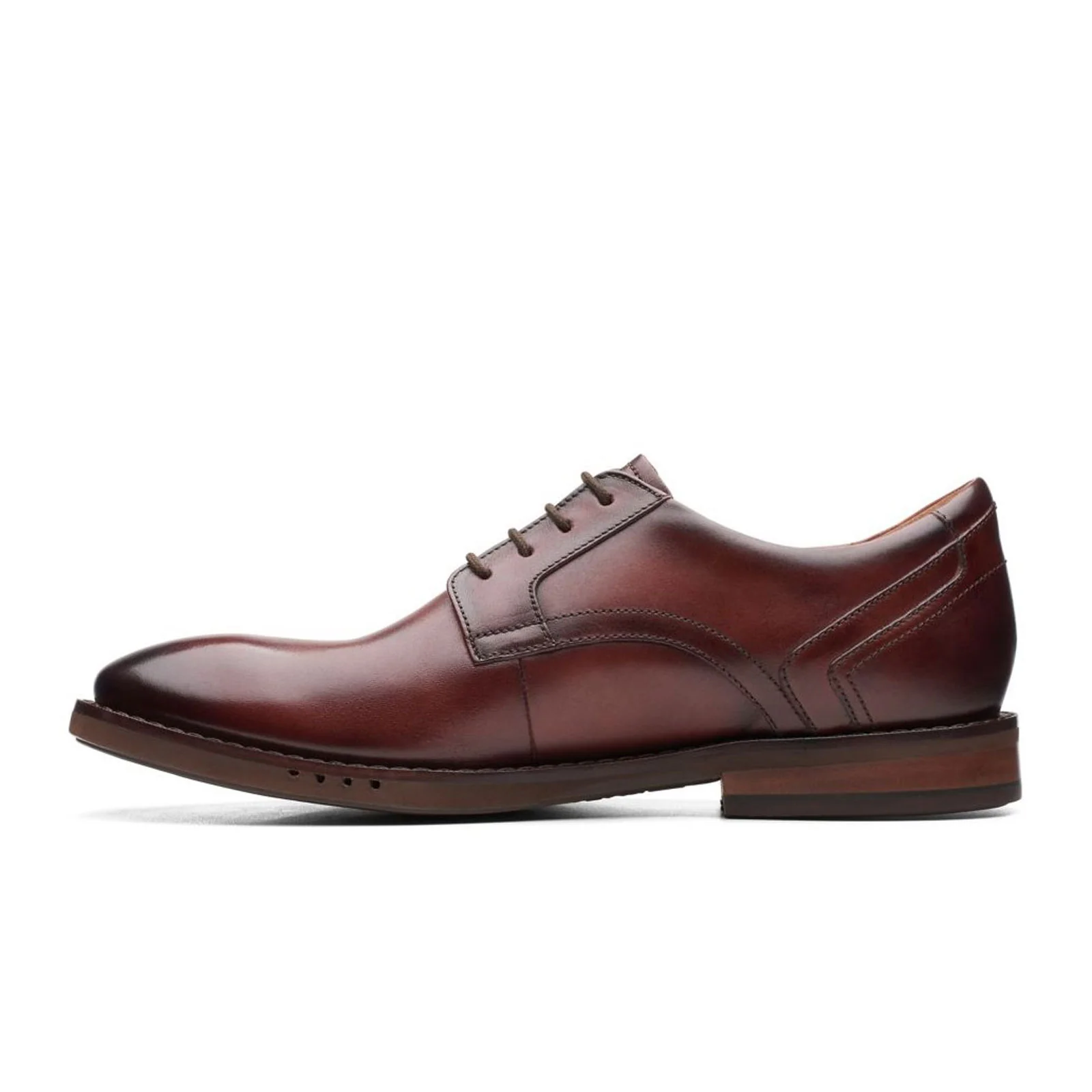 Clarks Un Hugh Lace Oxford (Men) - Brown Leather - Image 2