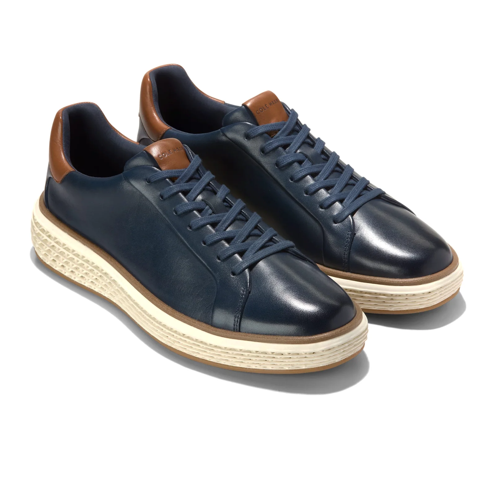 Cole Haan Grandpro Court Skyweave Sneaker (Men) - Navy Blazer/CH British Tan/Ivory - Image 2