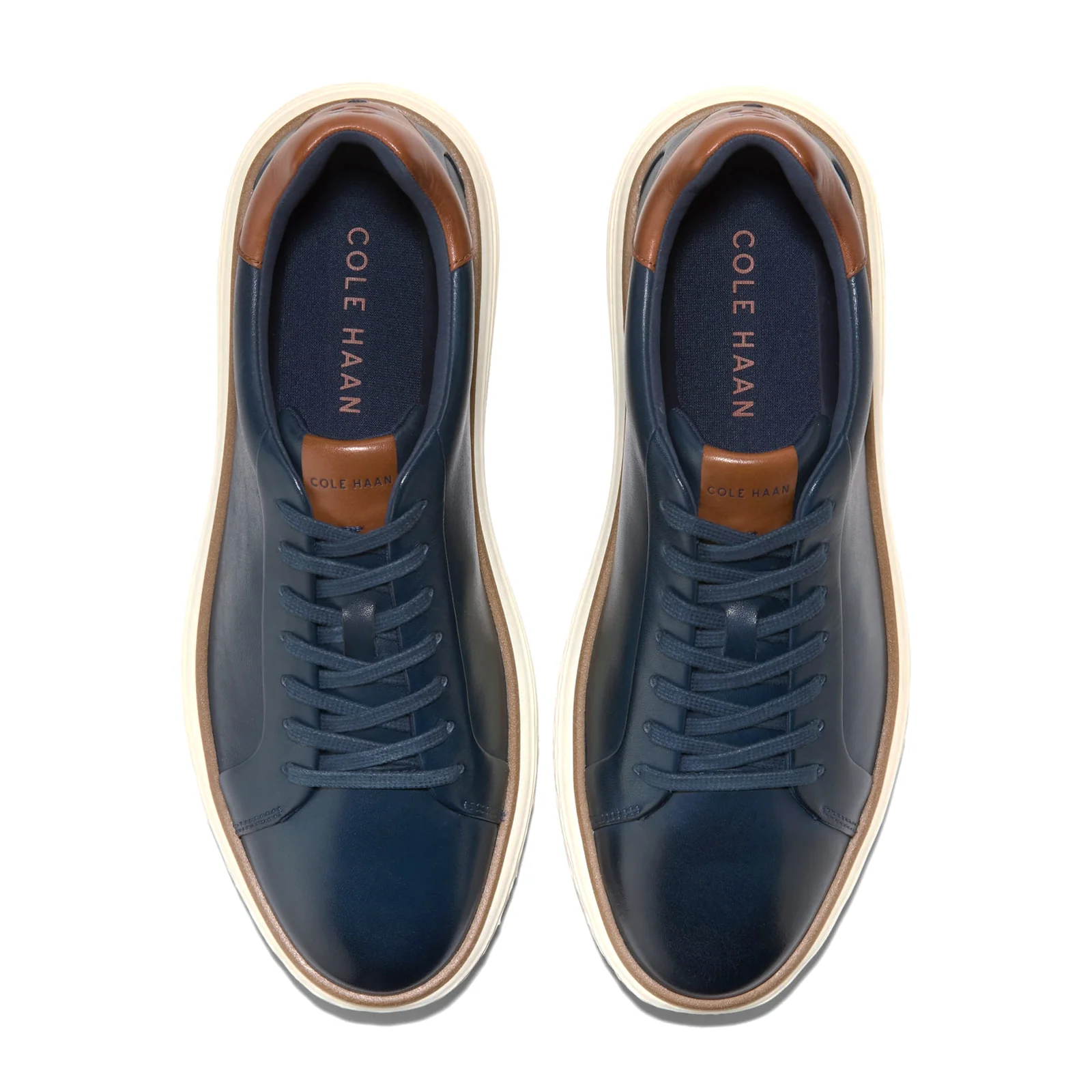Cole Haan Grandpro Court Skyweave Sneaker (Men) - Navy Blazer/CH British Tan/Ivory - Image 5