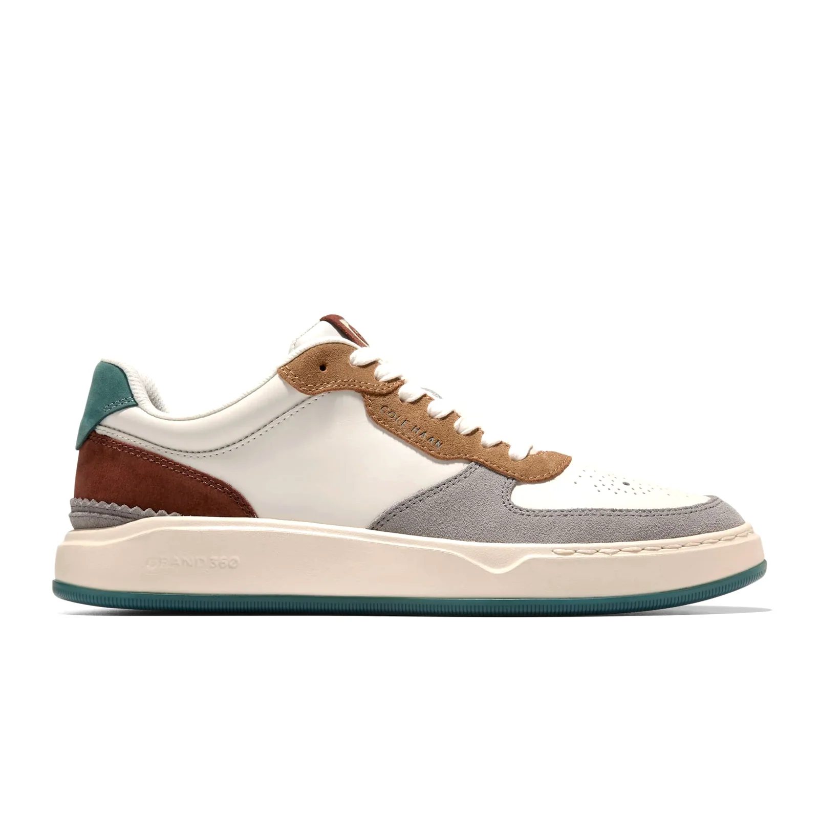 Cole Haan GrandPro Crossover Sneaker (Men) - Ivory/CH Golden Honey Suede/Mediterranean