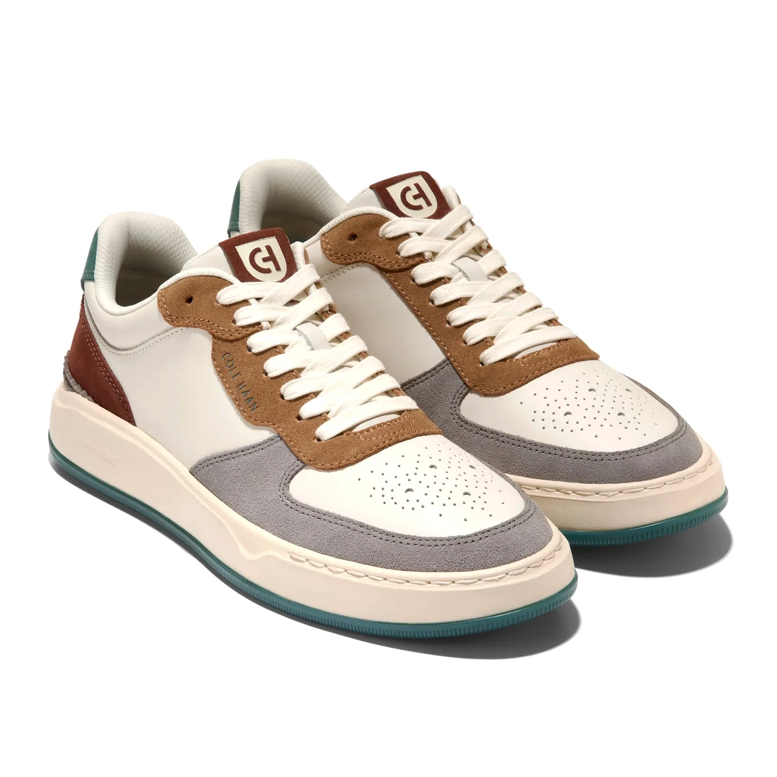 Cole Haan GrandPro Crossover Sneaker (Men) - Ivory/CH Golden Honey Suede/Mediterranean - Image 2