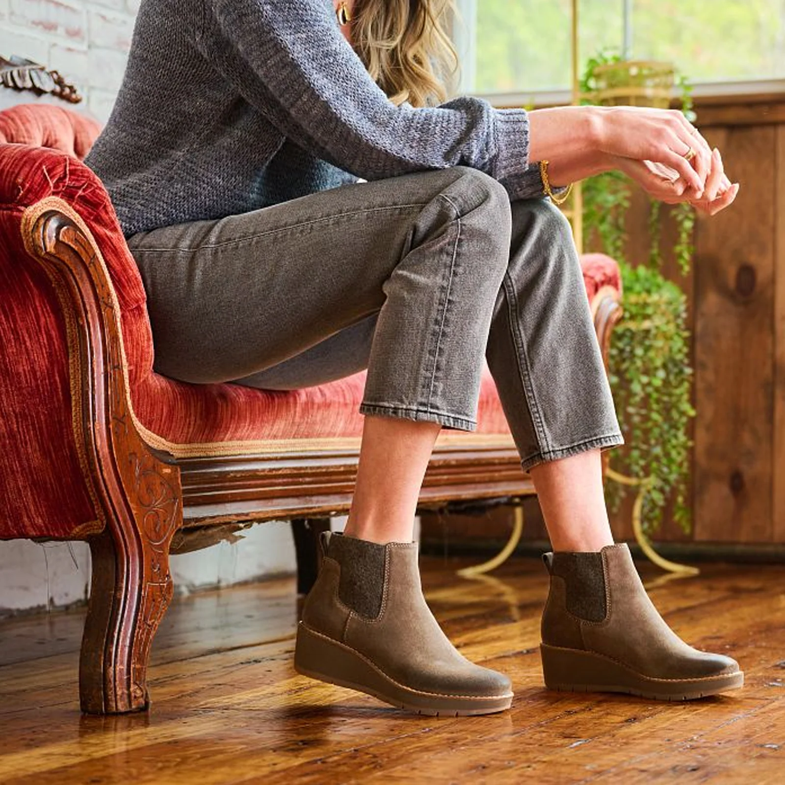 Comfortiva Ferna Chelsea Boot (Women) - Taupe - Image 8
