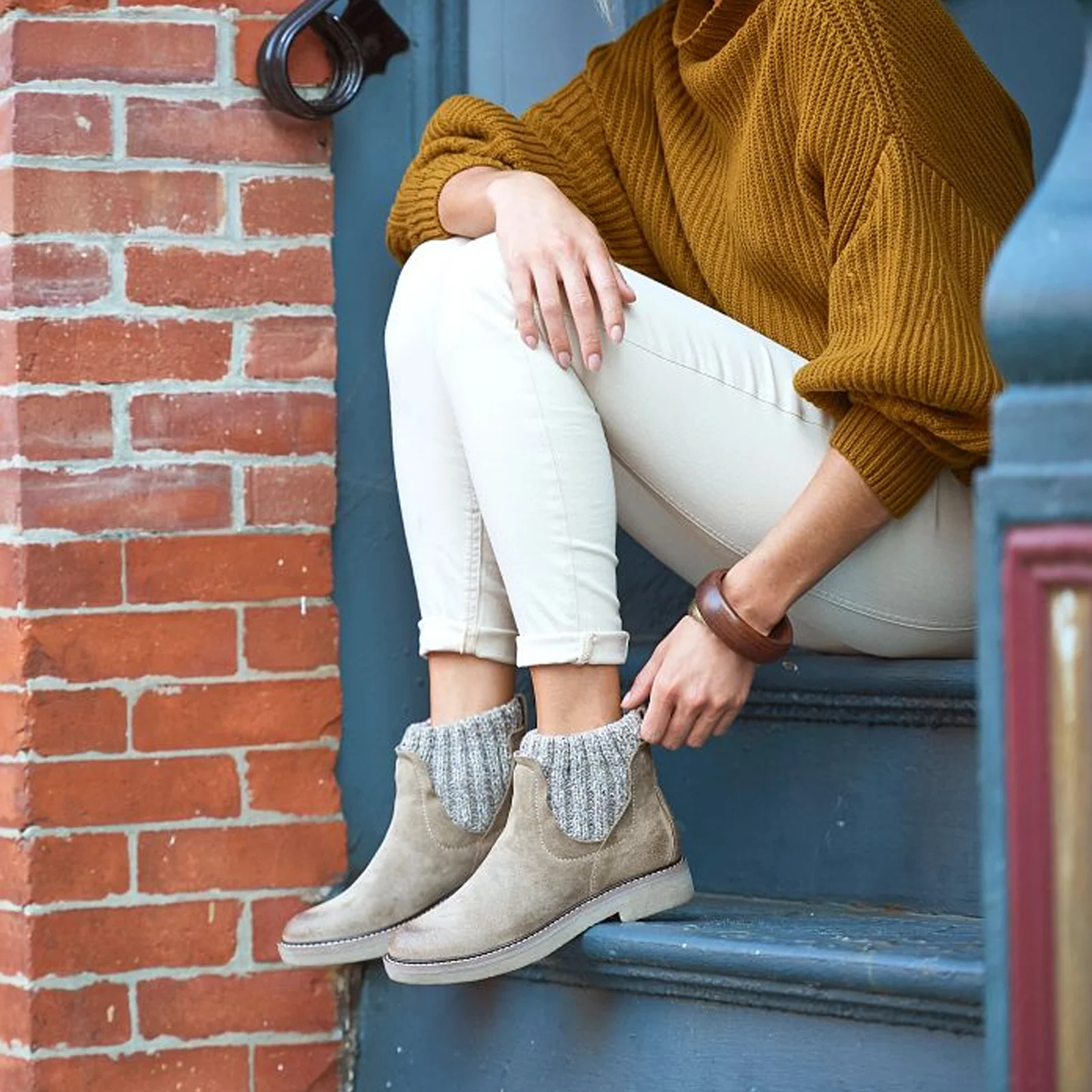 Comfortiva Rawnie Ankle Boot (Women) - Light Taupe - Image 8