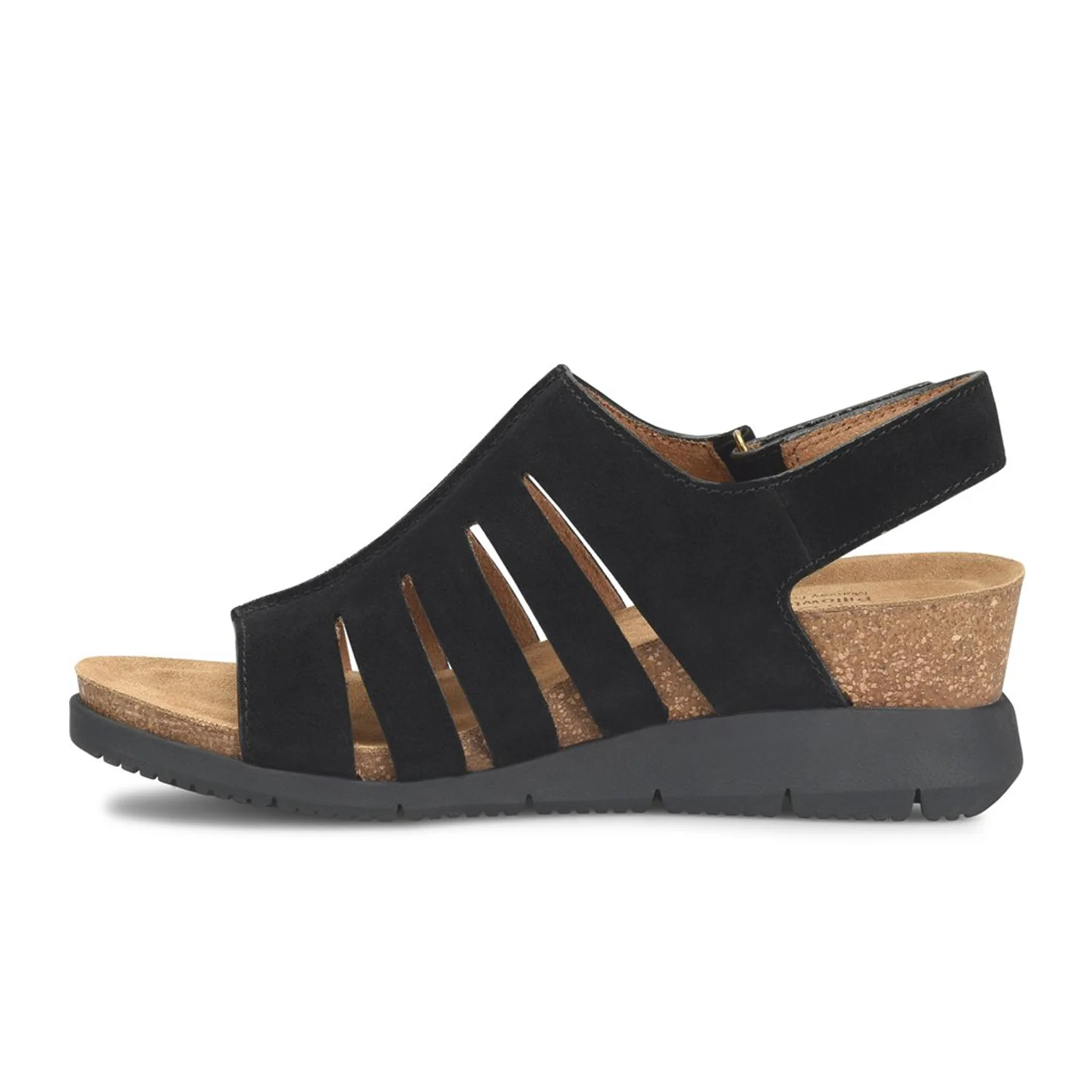 Comfortiva Scottie Wedge Sandal (Women) - Black Cow Suede - Image 2