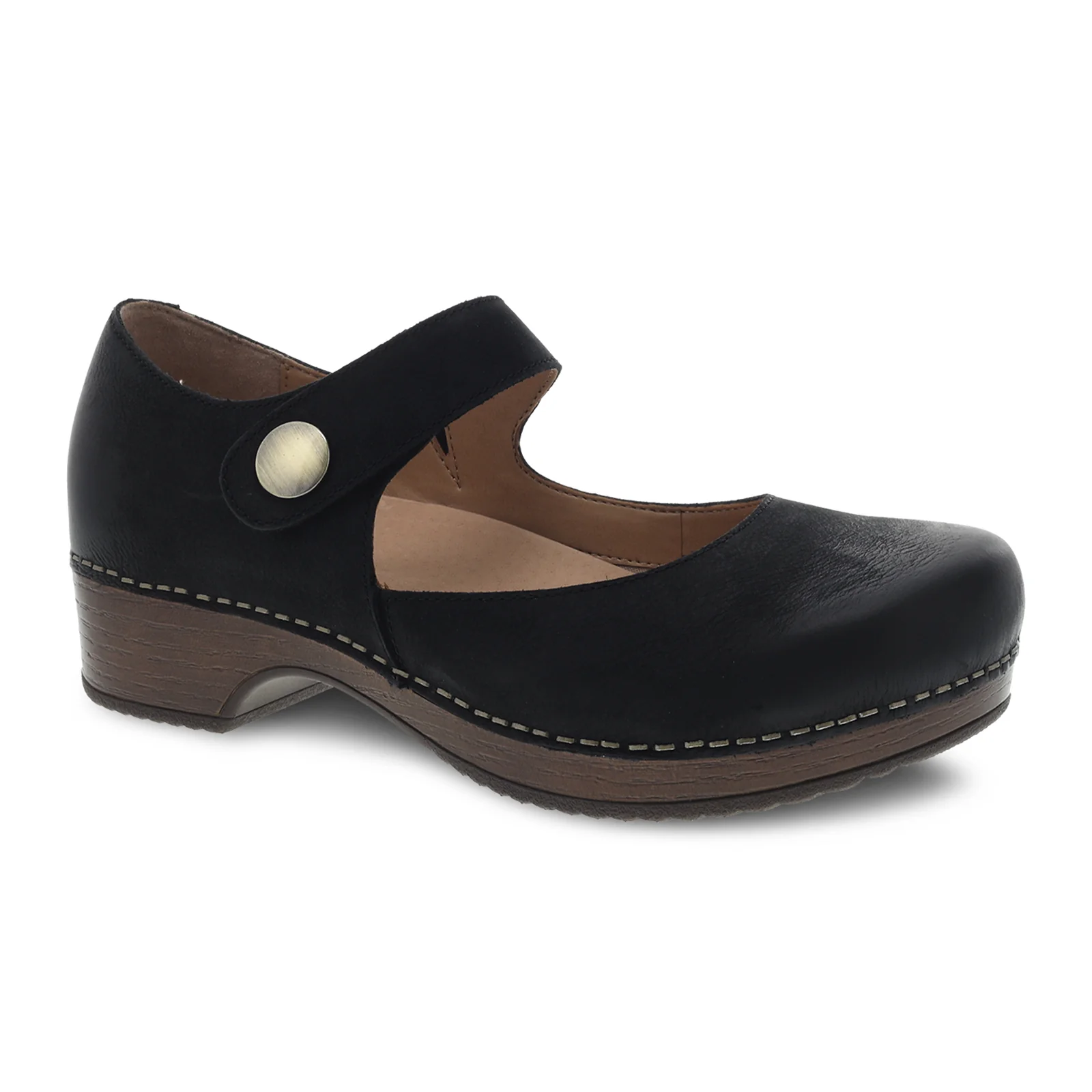 Dansko Beatrice Mary Jane (Women) - Black Burnished Nubuck - Image 2