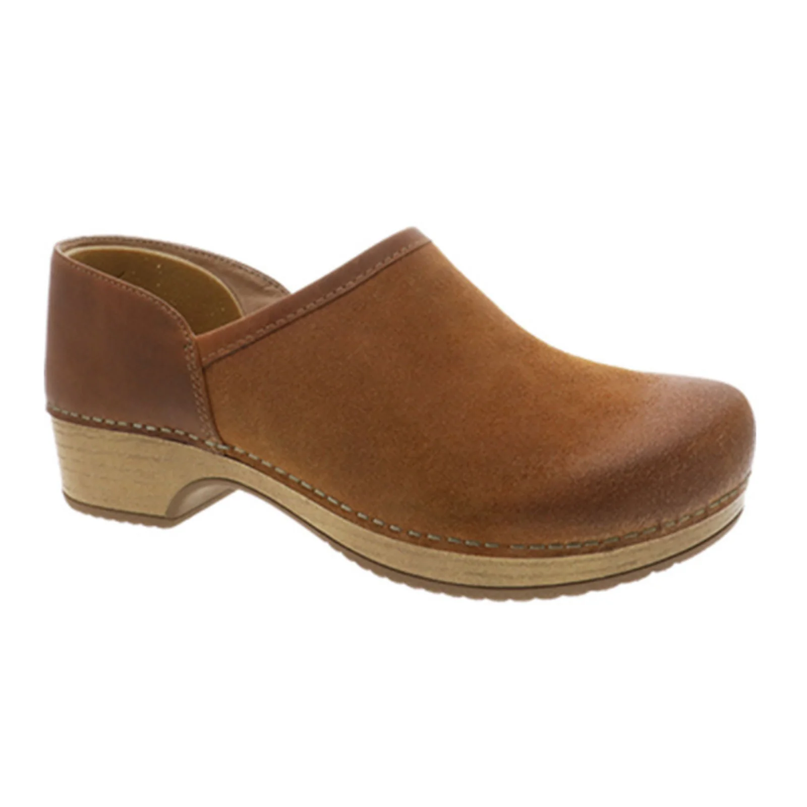 Dansko Brenna Clog (Women) - Tan Burnished Suede - Image 2