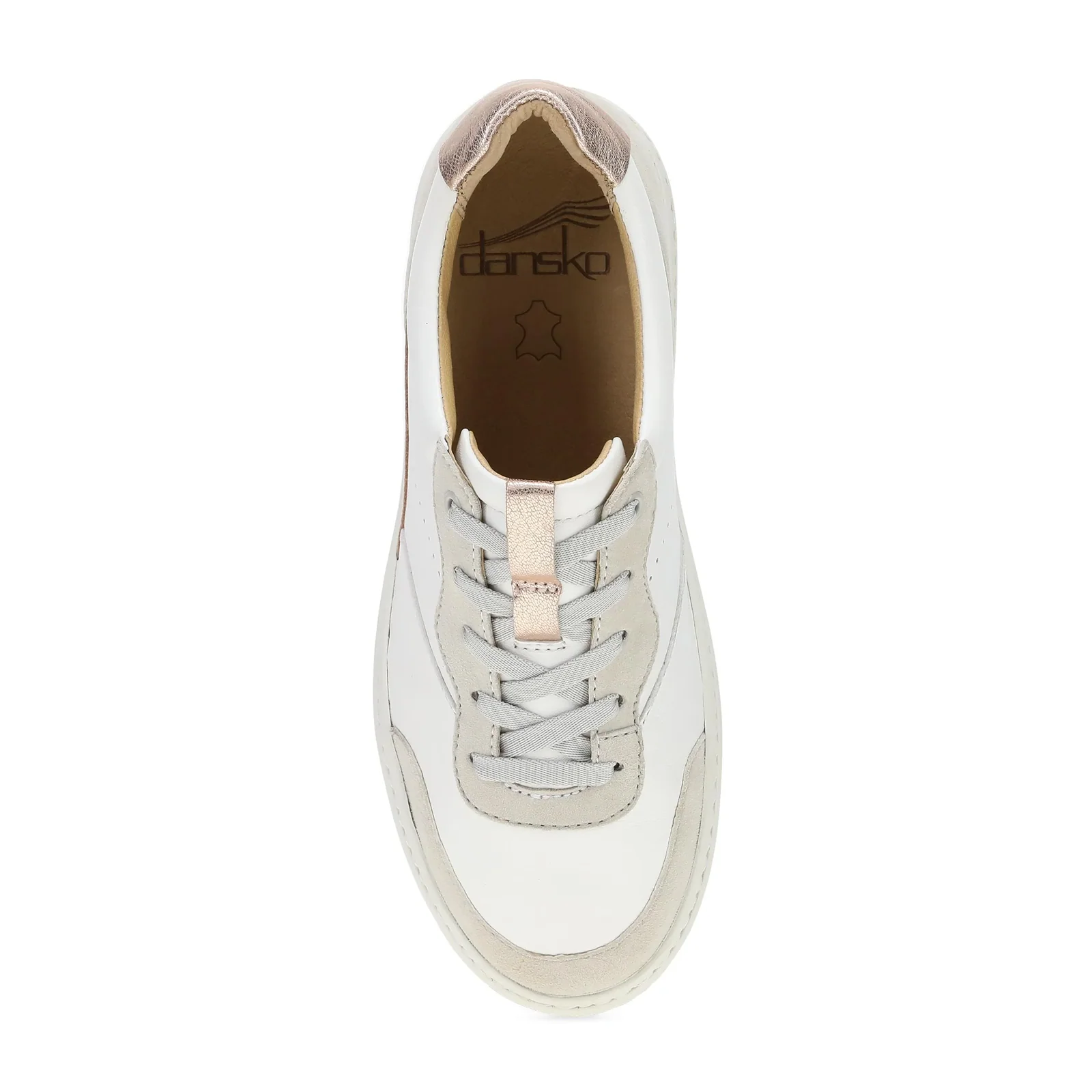 Dansko Josey Sneaker (Women) - White Nappa/Rose Gold - Image 5