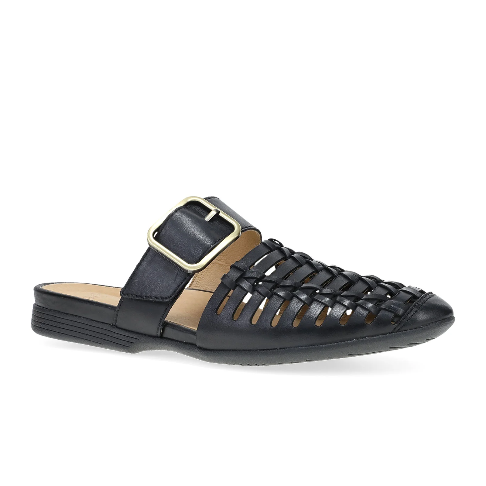 Dansko Leilani Flat (Women) - Black Burnished Nappa - Image 2