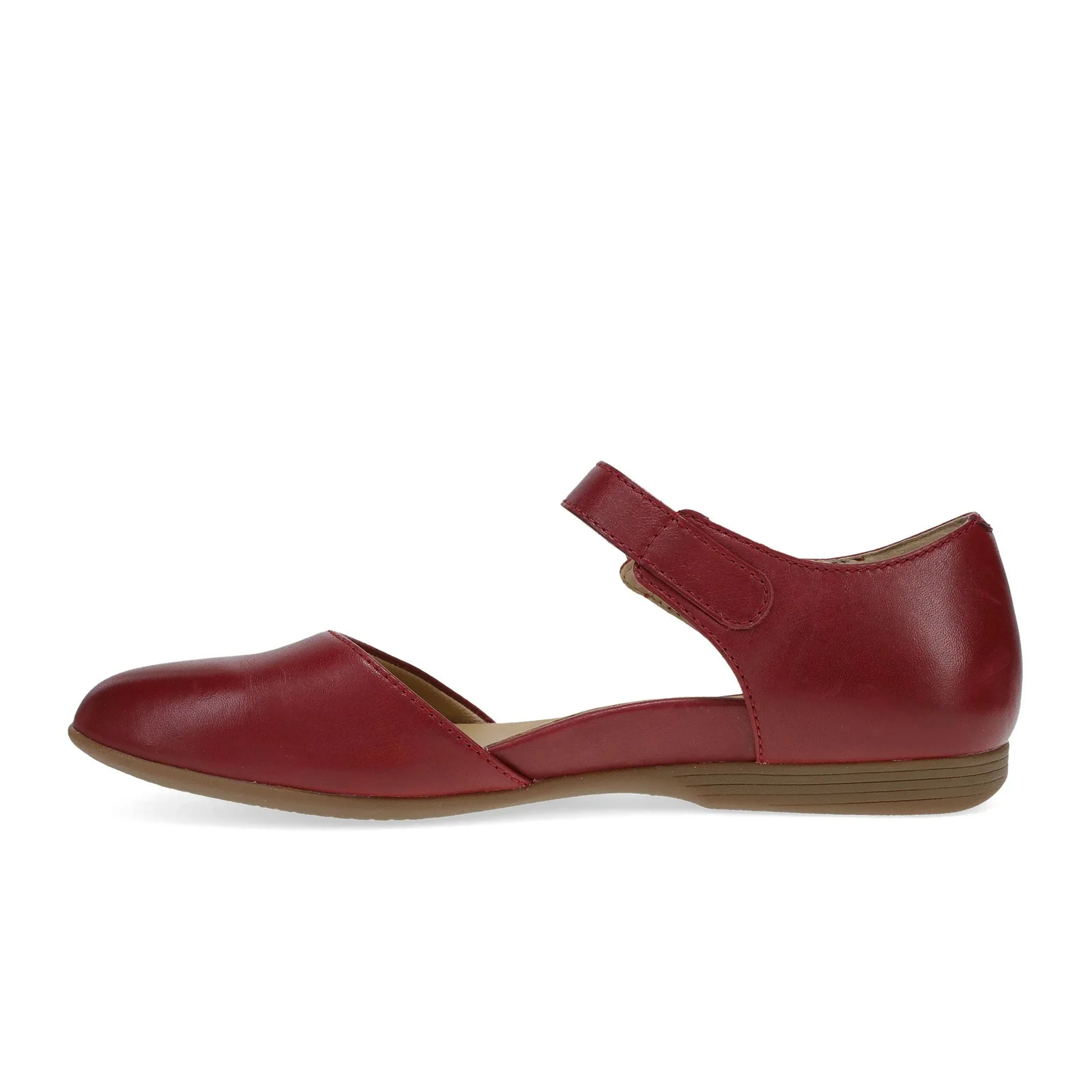 Dansko Liv Strappy Flat (Women) - Red Nappa - Image 2