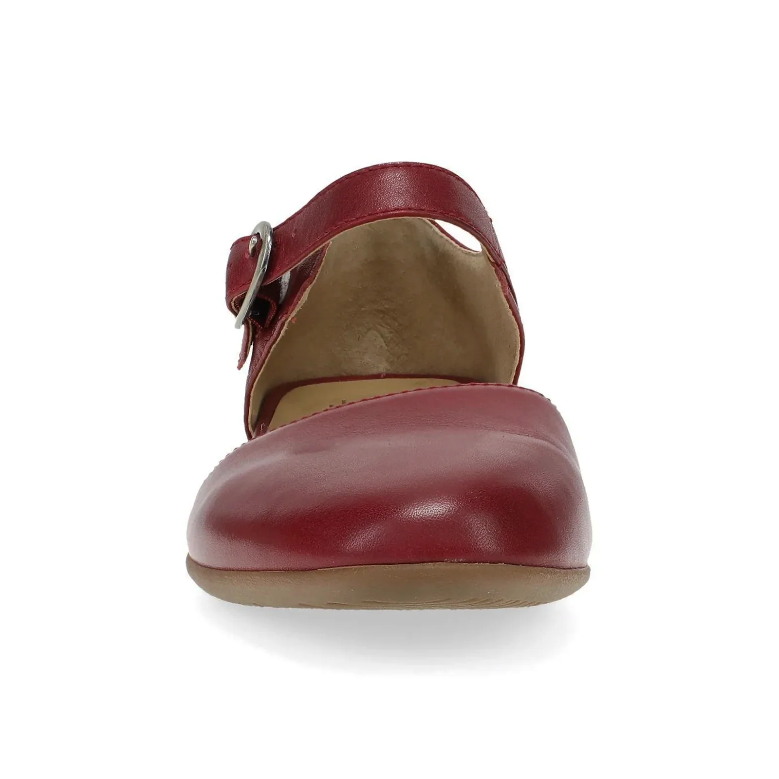Dansko Liv Strappy Flat (Women) - Red Nappa - Image 3
