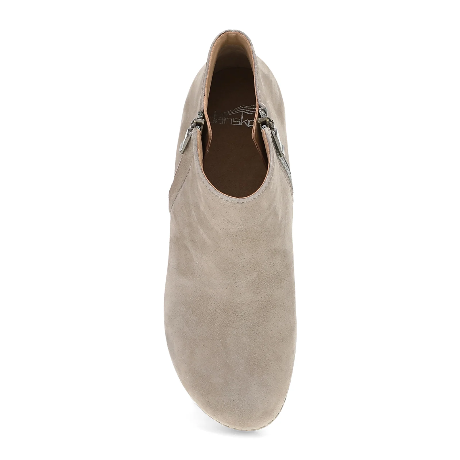 Dansko Lizanne Heeled Ankle Boot (Women) - Taupe Milled Nubuck - Image 4