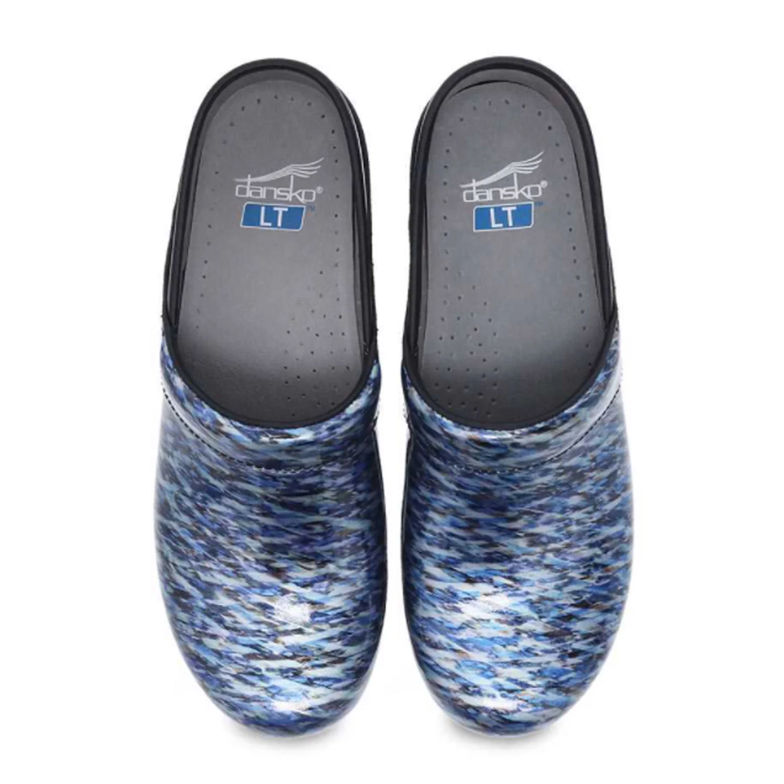Dansko LT Pro Clog (Women) - Blue Waves Patent - Image 3