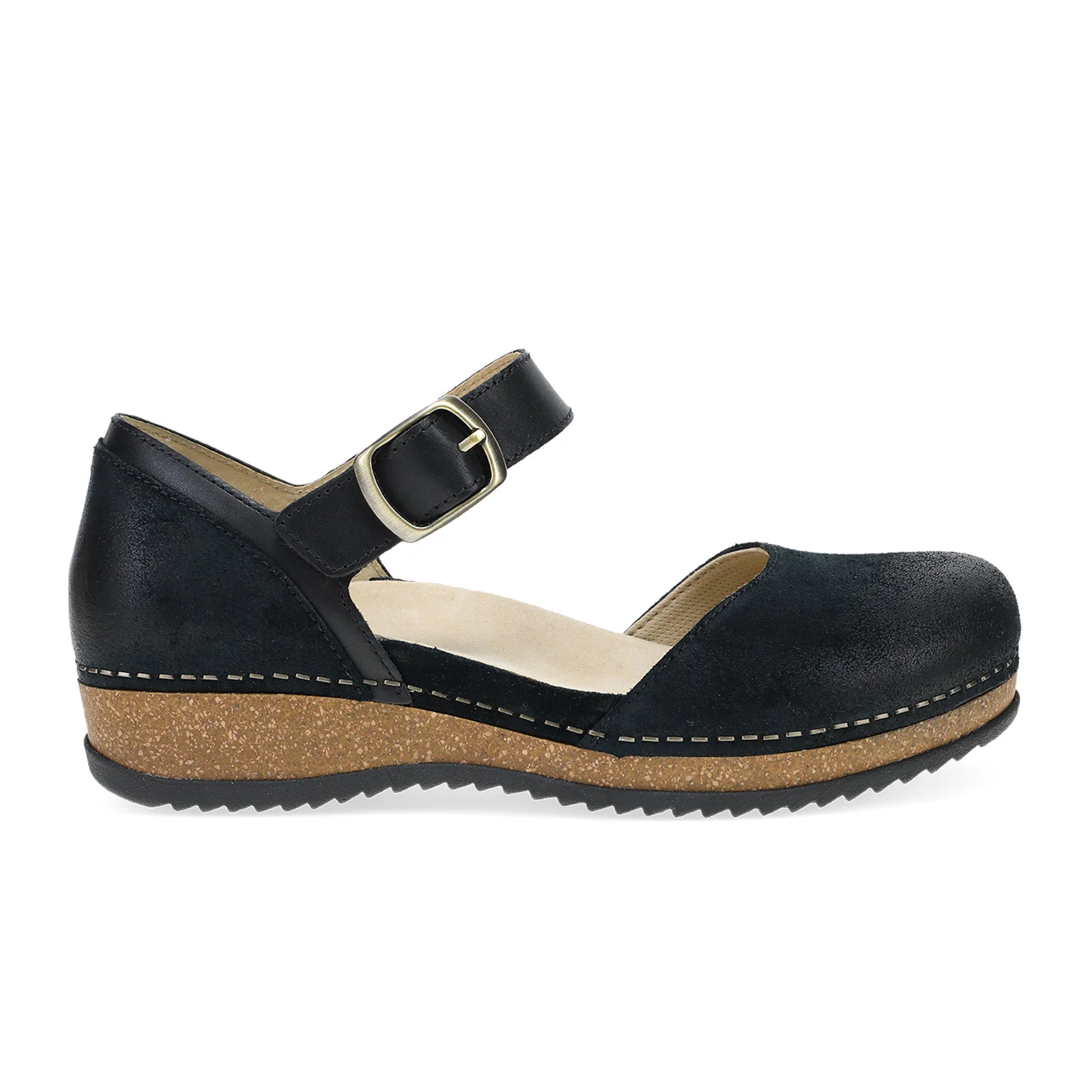 Dansko Mae Mary Jane (Women) - Black Burnished Suede