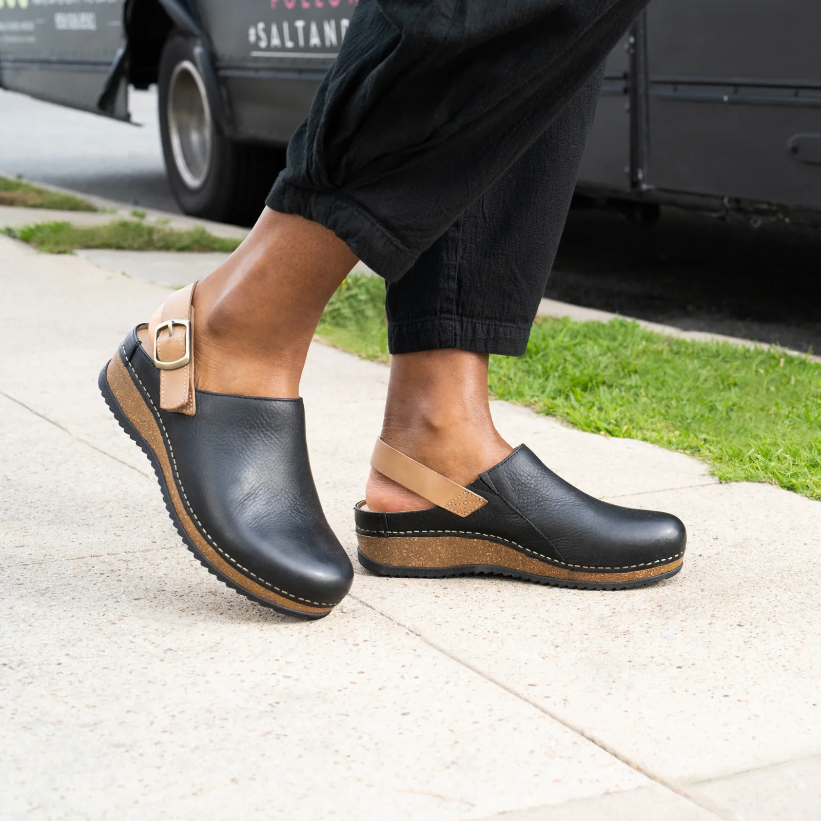 Dansko Merrin Clog (Women) - Black Waxy Milled - Image 8