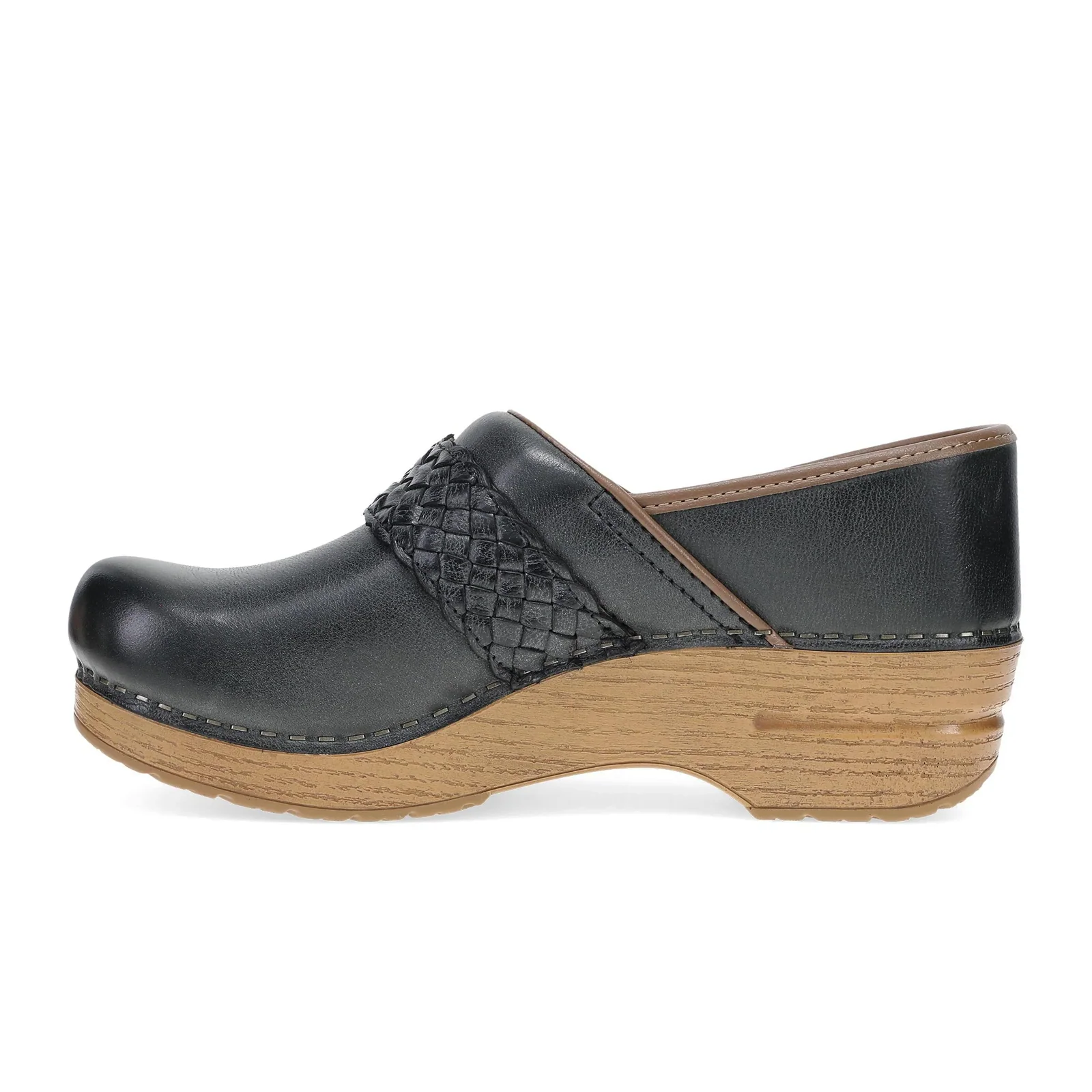 Dansko Pro Braided Clog (Women) - Black Leather - Image 2