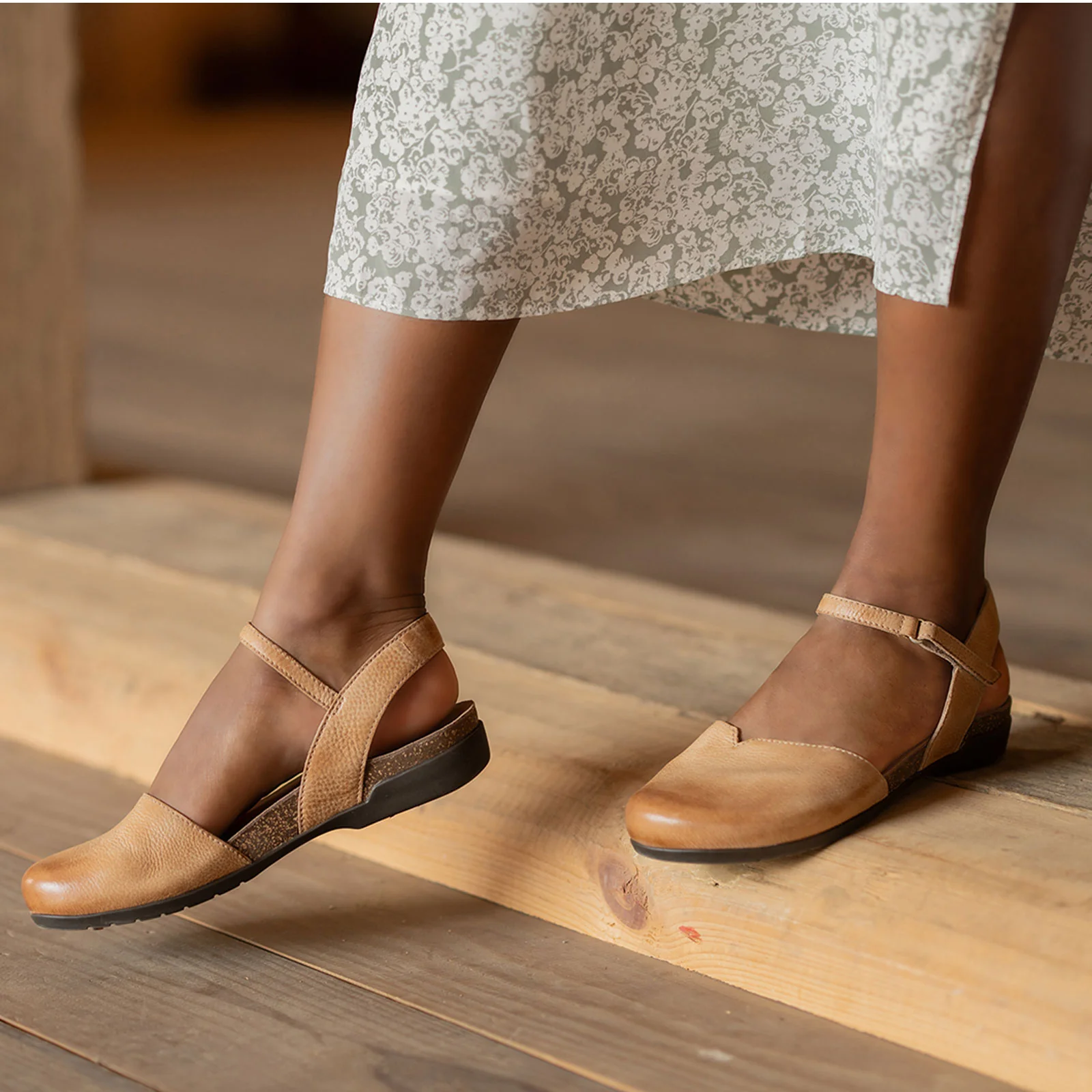 Dansko Rowan Backstrap Sandal (Women) - Honey Distressed - Image 7