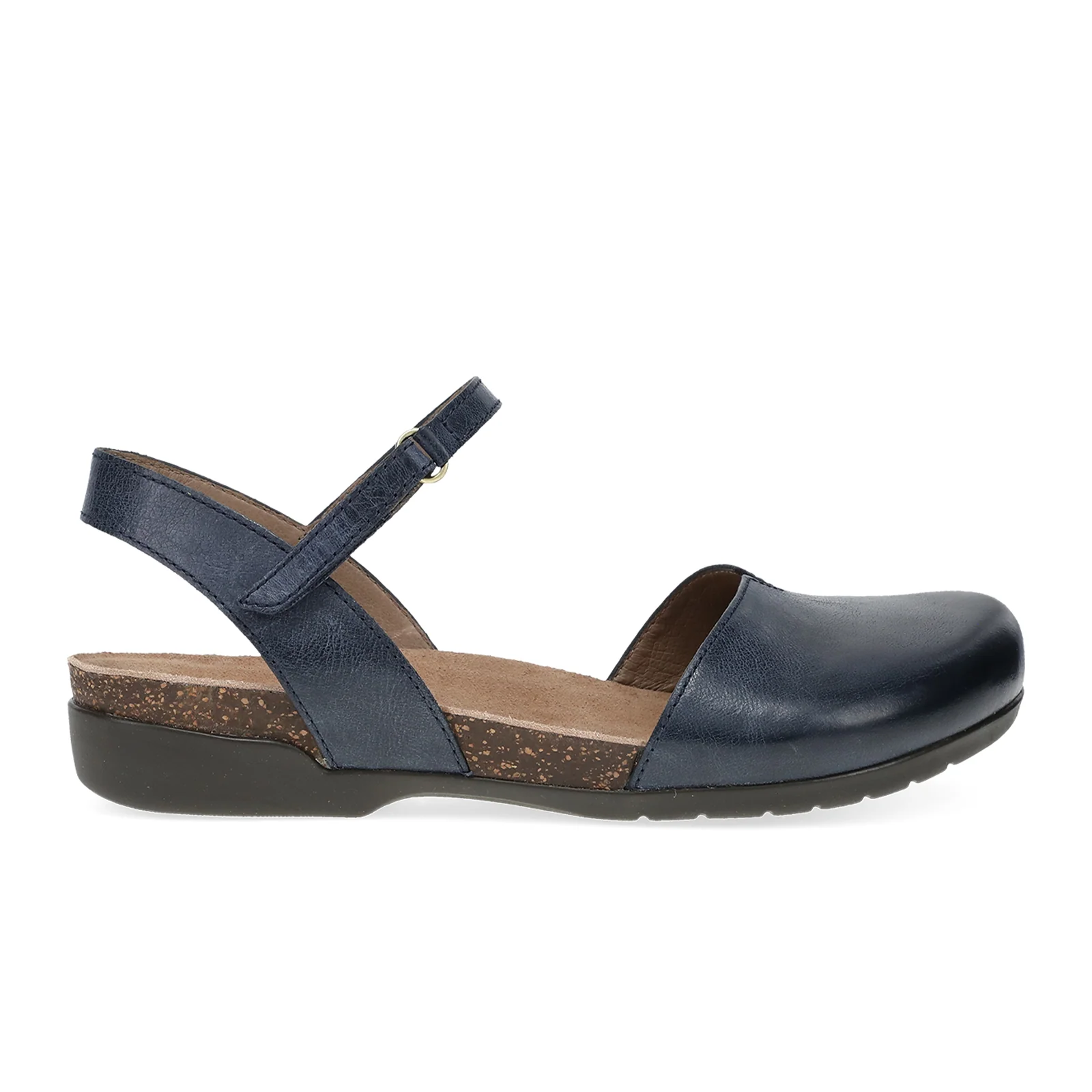 Dansko Rowan Backstrap Sandal (Women) - Navy Waxy Burnished