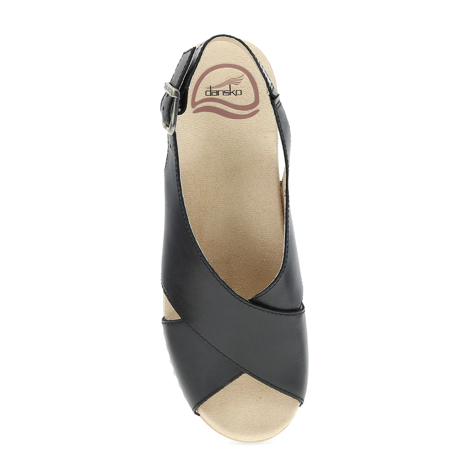 Dansko Sloane Wedge Sandal (Women) - Black Calf - Image 3