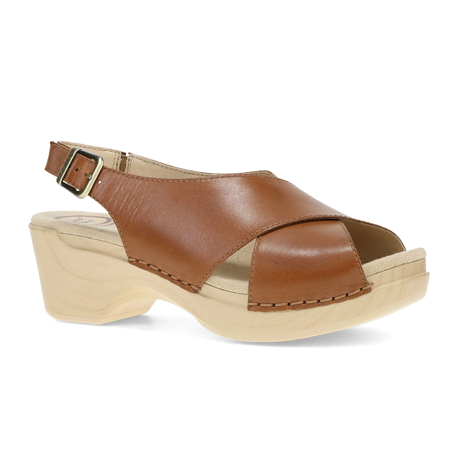 Dansko Sloane Wedge Sandal (Women) - Tan Calf - Image 2