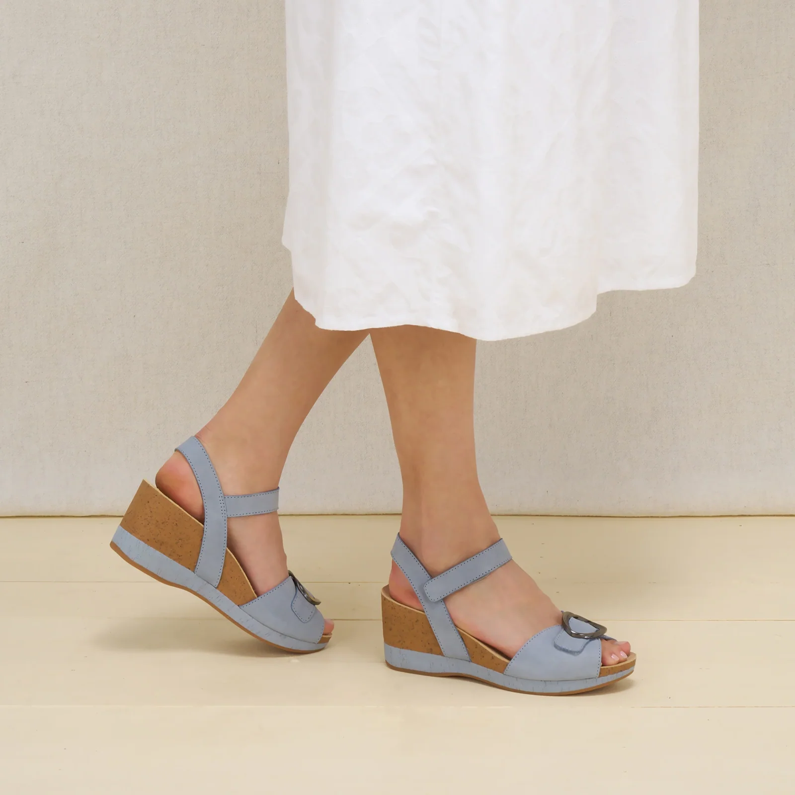Dansko Stella Wedge Sandal (Women) - Sky Nubuck - Image 8